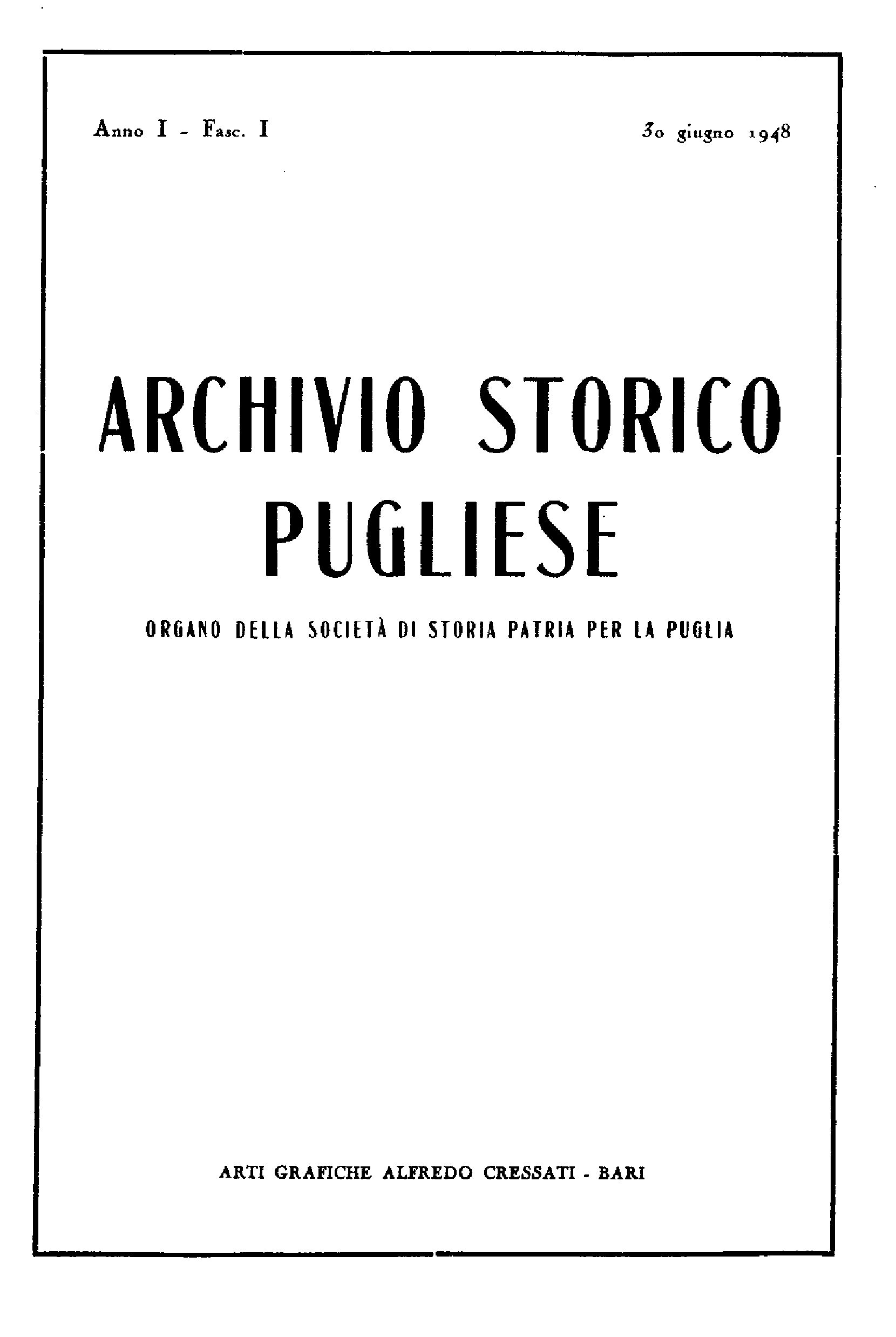 1948 Archivio Storico_Anno I_fasc. I