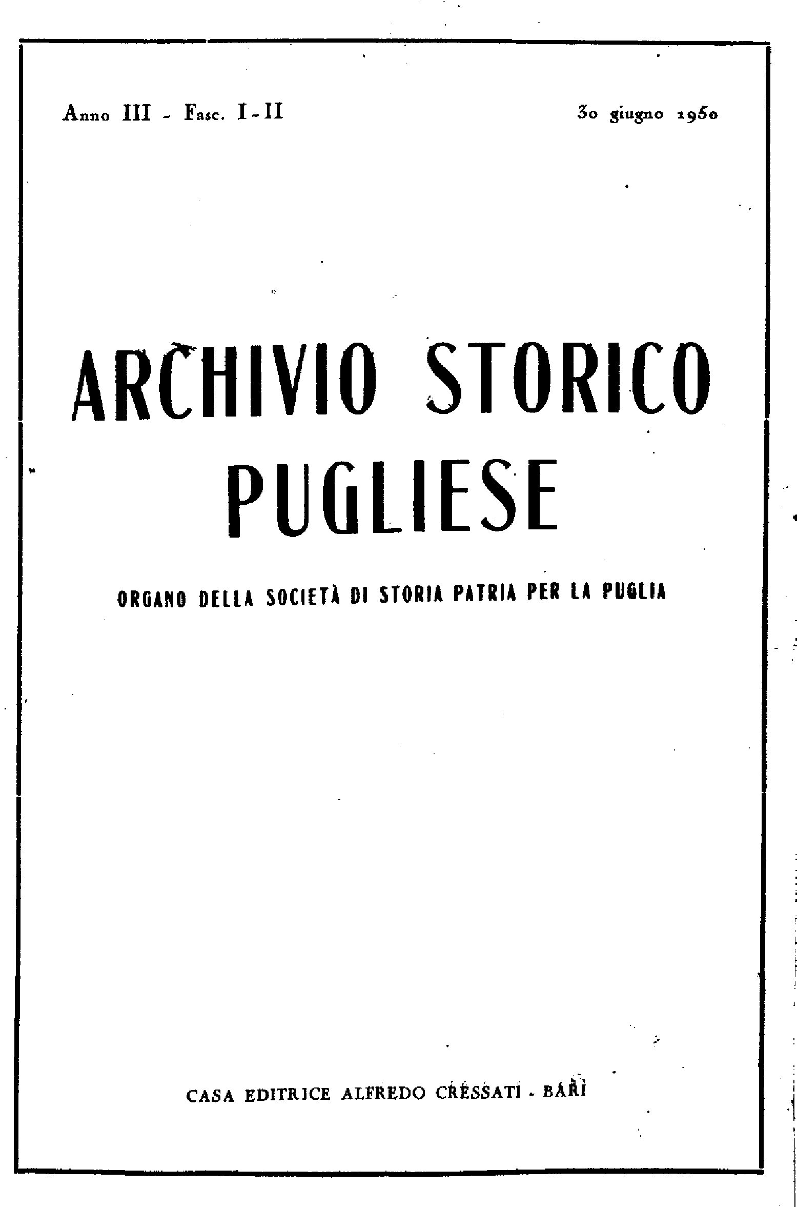1950 Archivio Storico_Anno III_fasc. III
