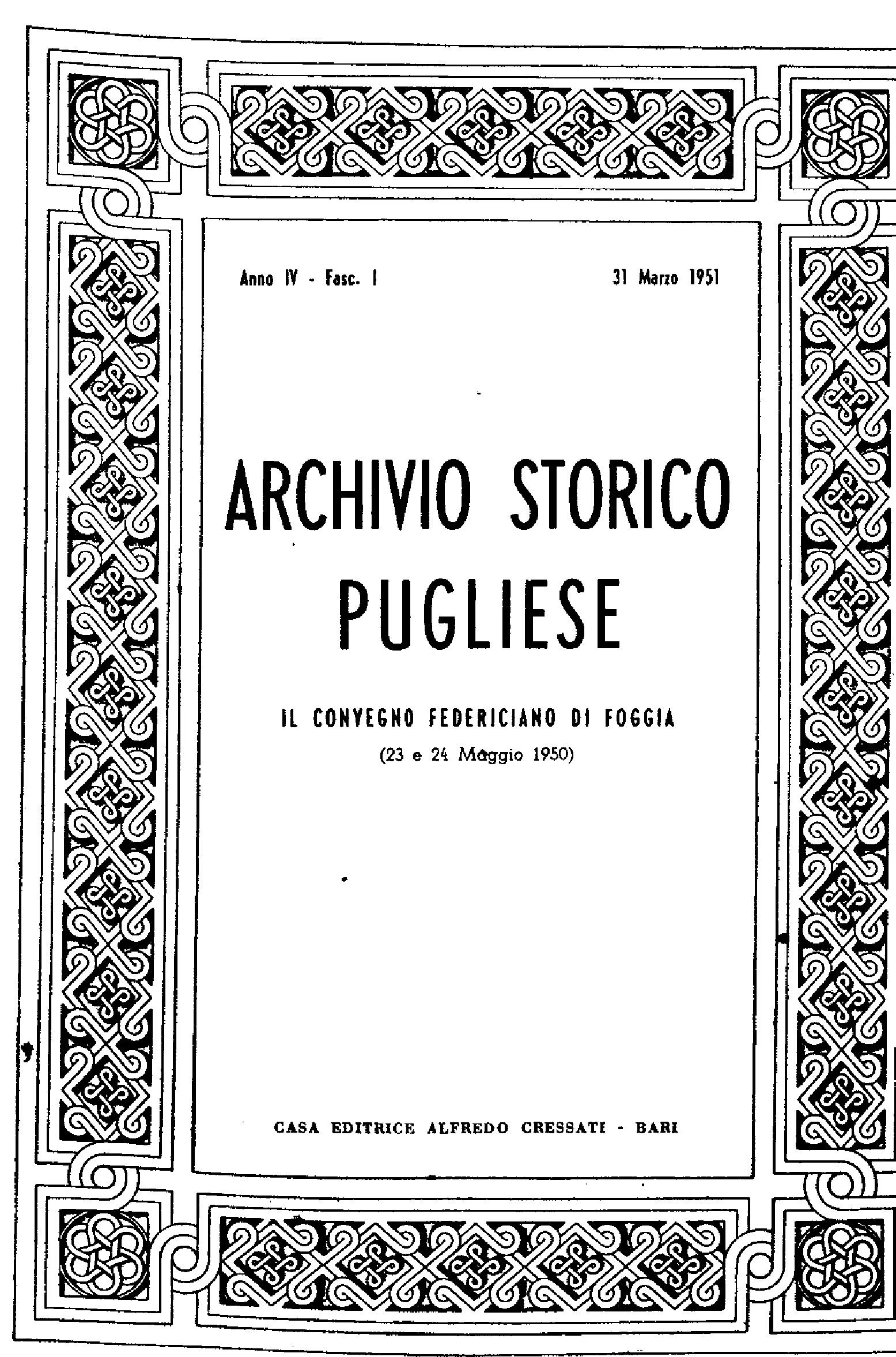 1951 Archivio Storico_Anno IV_fasc. I
