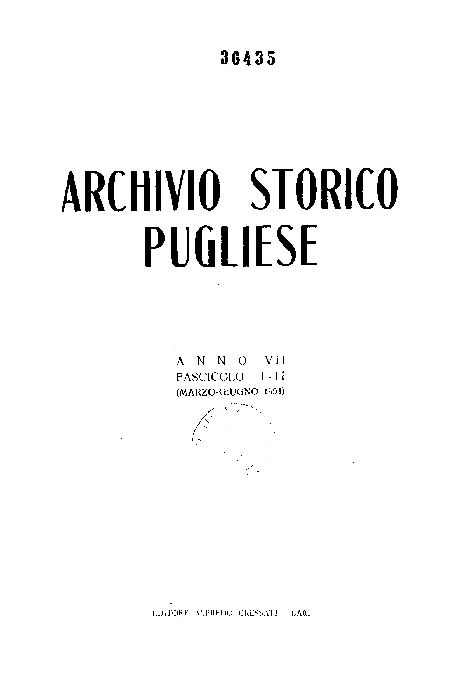 1954 Archivio Storico_Anno VII_fasc. I e II