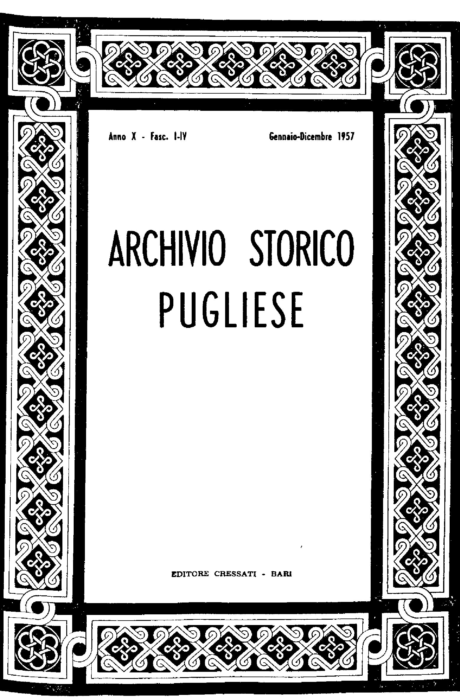 1957 Archivio Storico_Anno X_fasc. I a IV