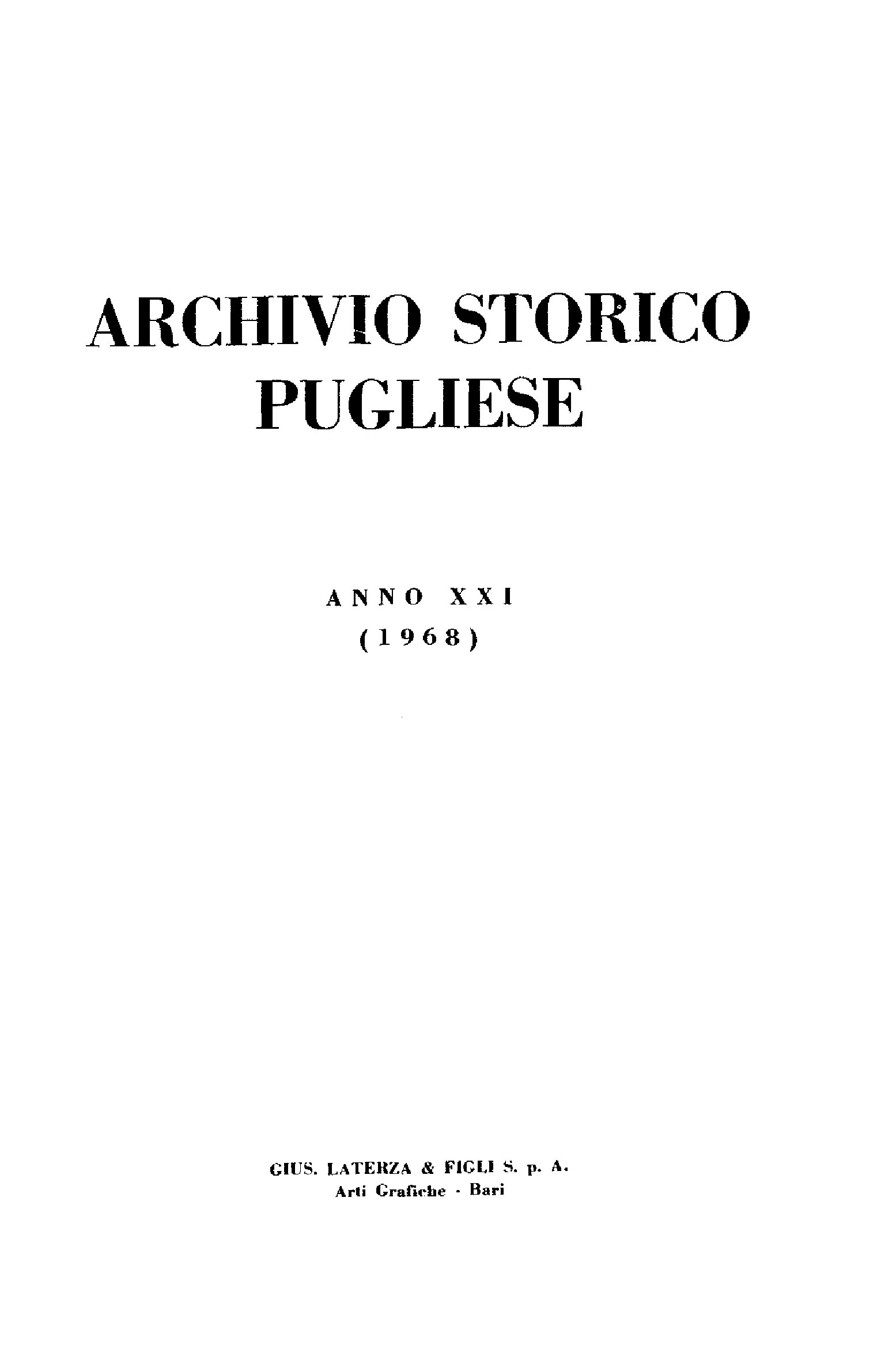 1968 Archivio Storico_Anno XIV_fasc. I a IV