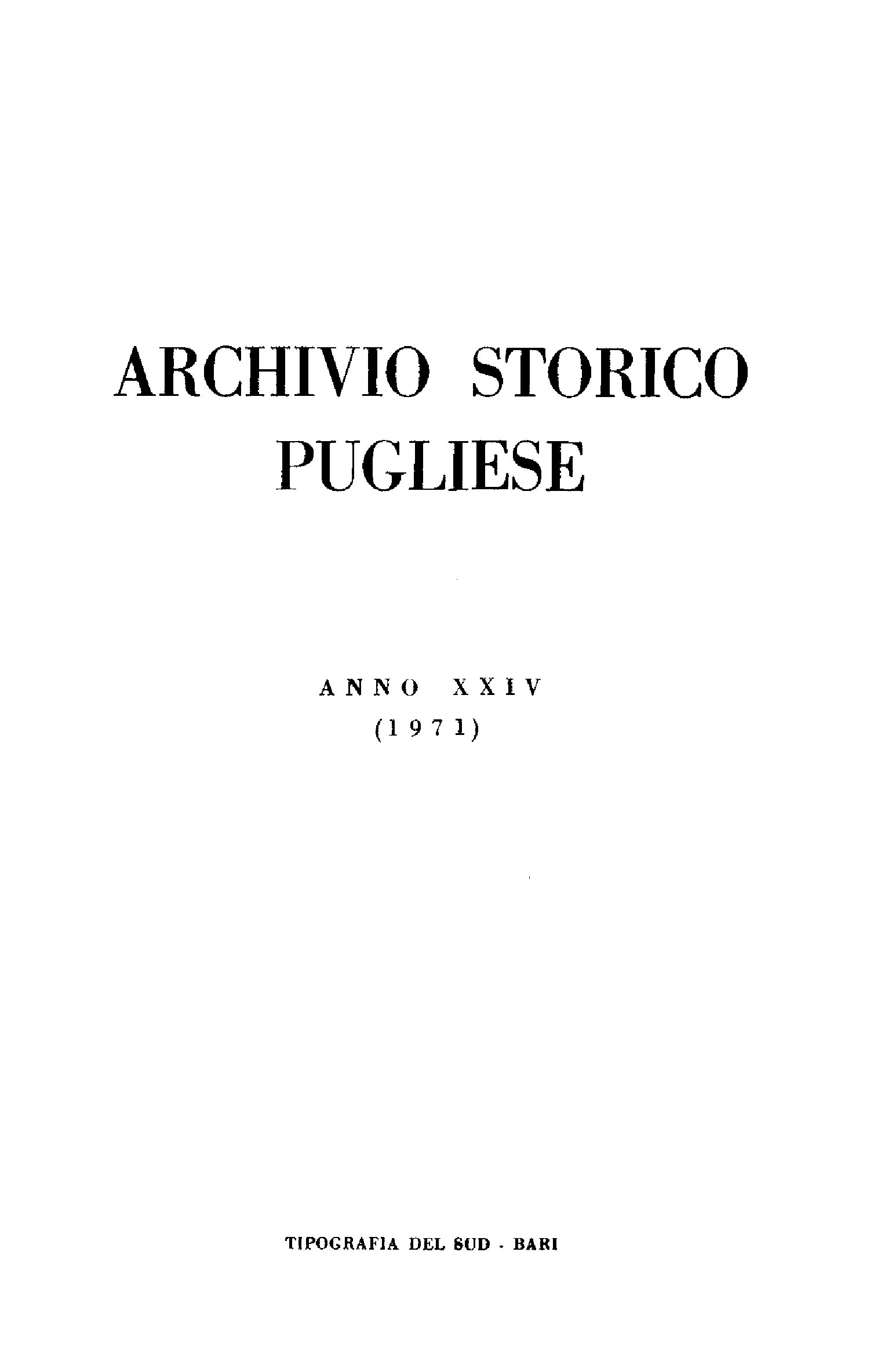 1971 Archivio Storico_Anno XXIV_fasc. I e II
