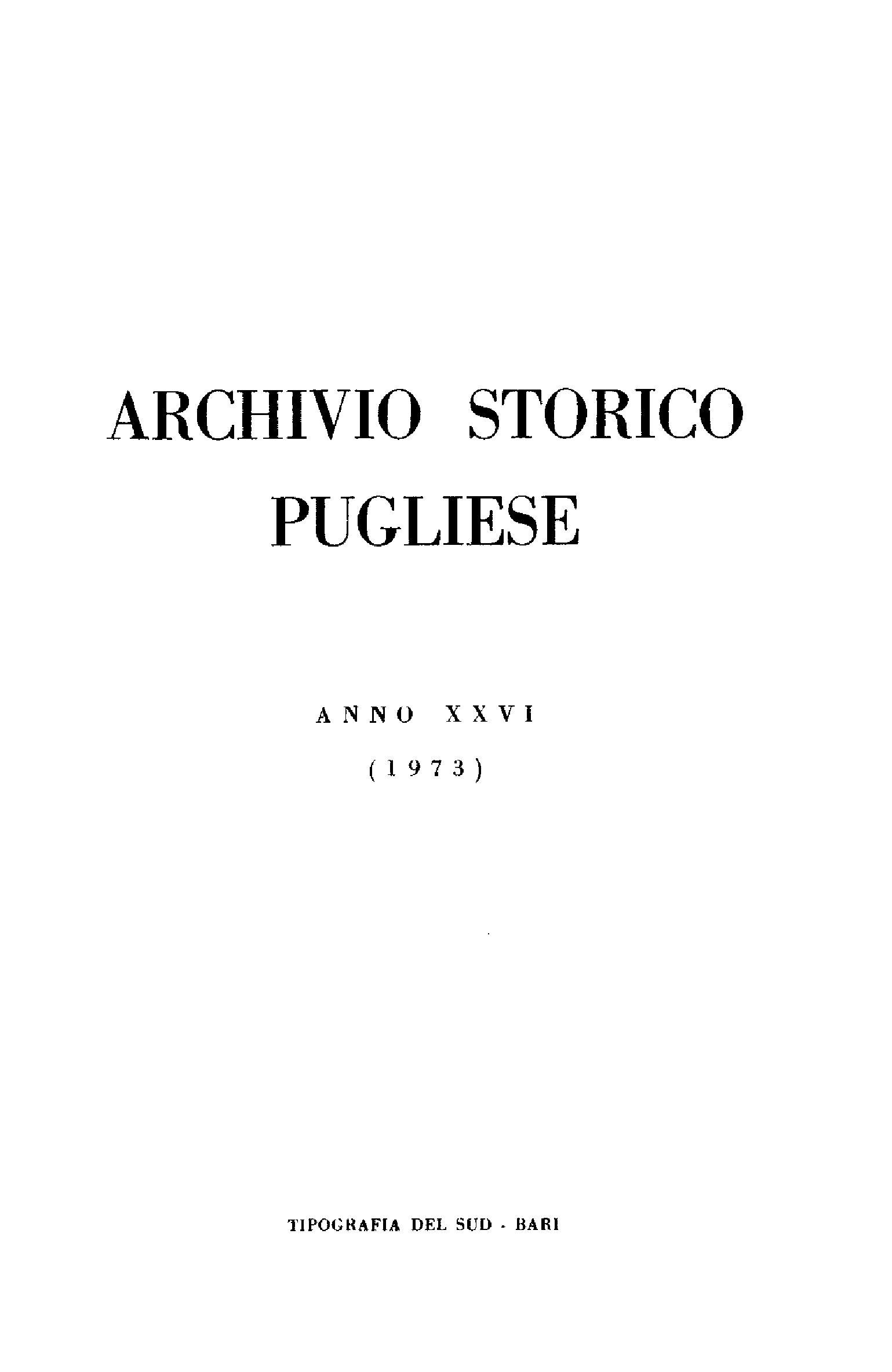 1973 Archivio Storico_Anno XVI