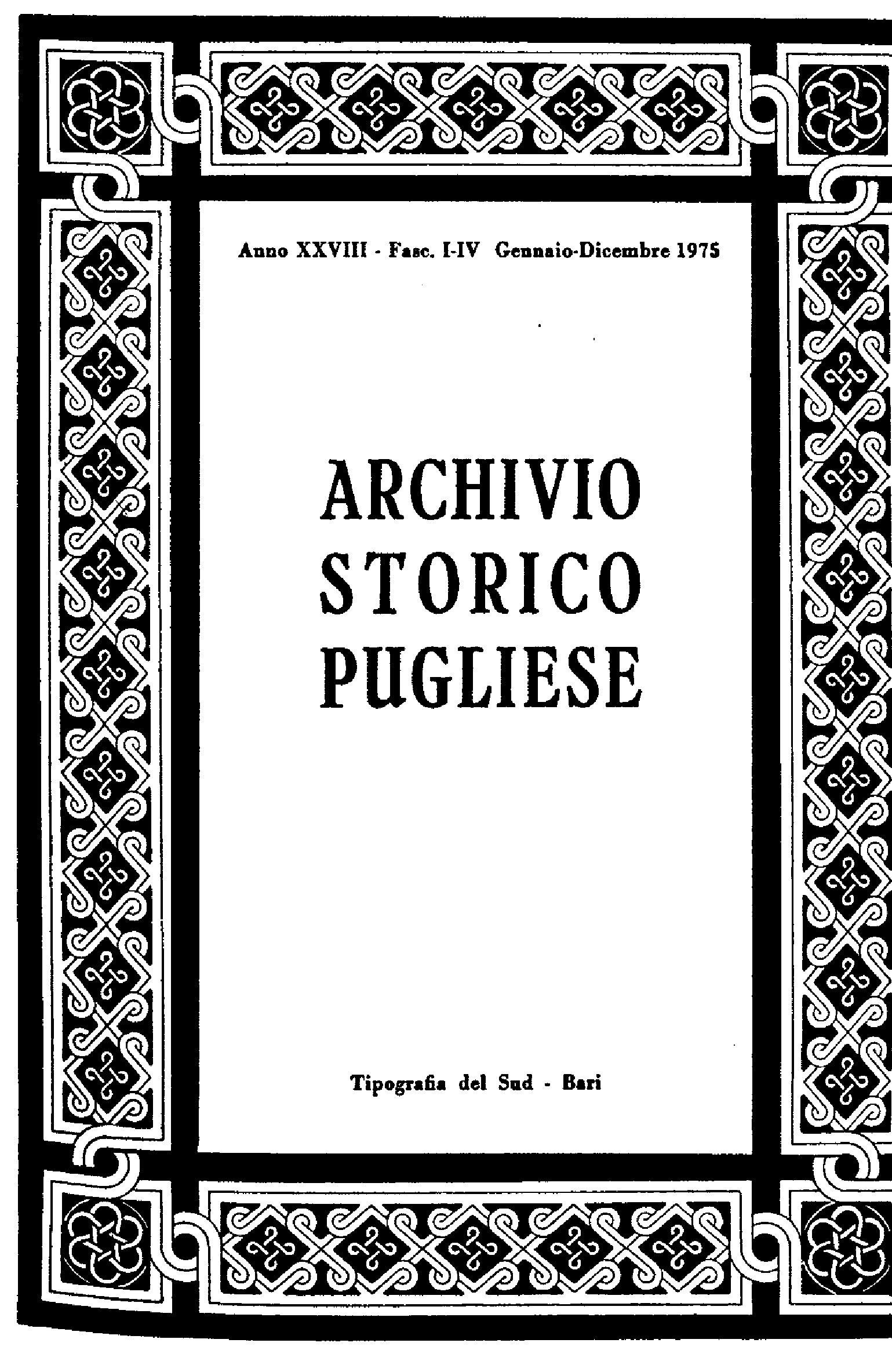 1975 Archivio Storico_Anno XXVIII_fasc. I a IV