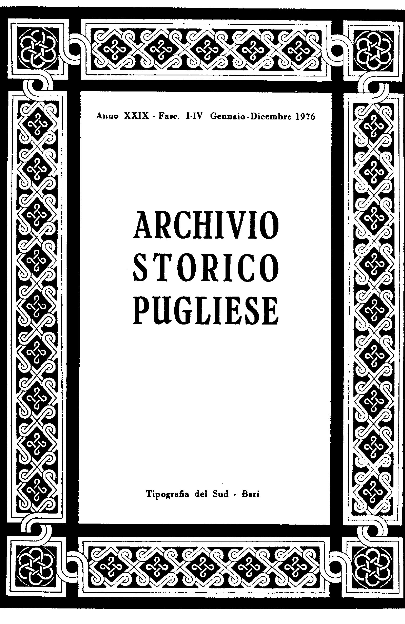 1976 Archivio Storico_Anno XXIX_fasc. I a IV