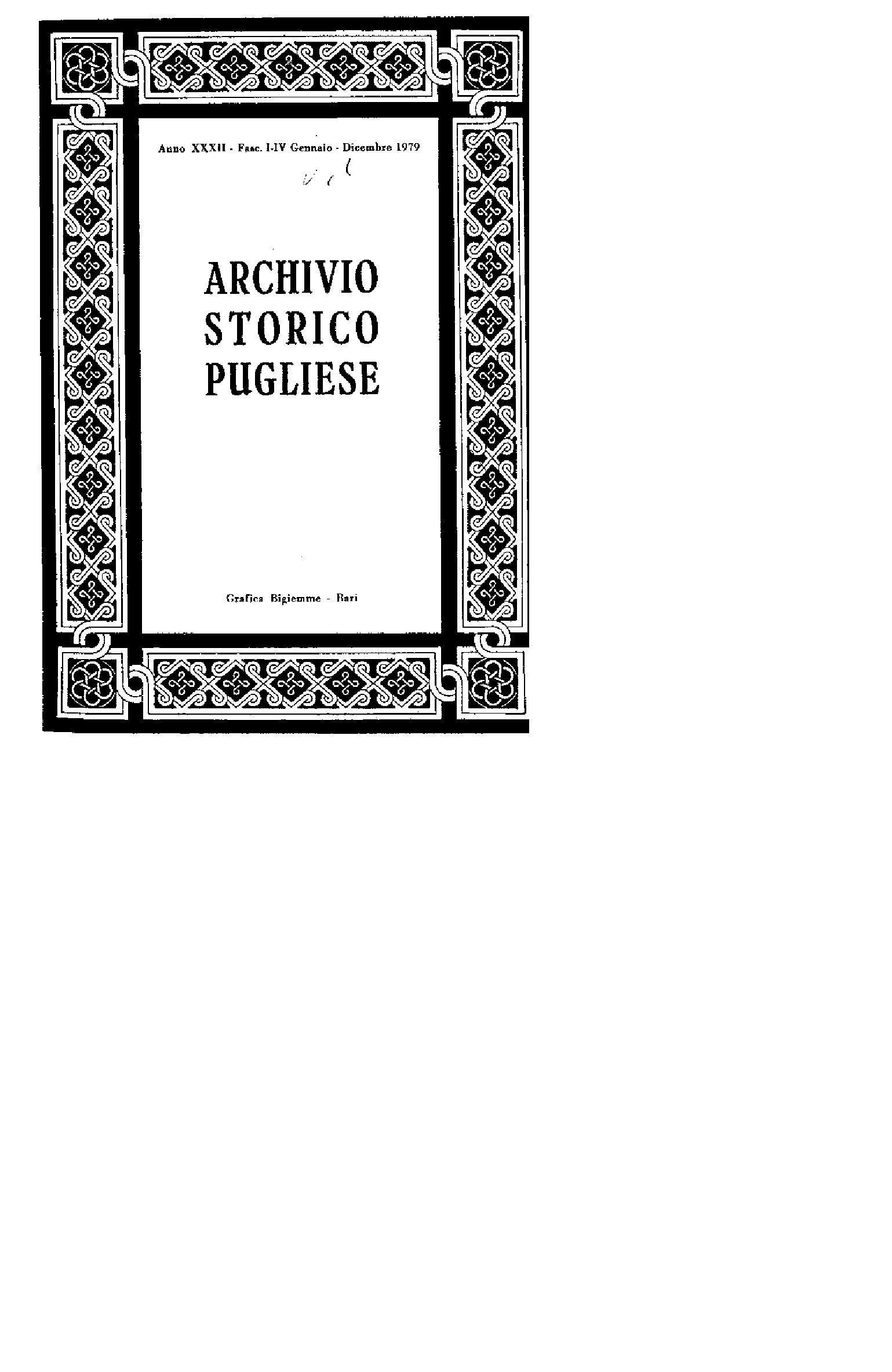 1979 Archivio Storico_Anno XXXII_fasc. I a IV