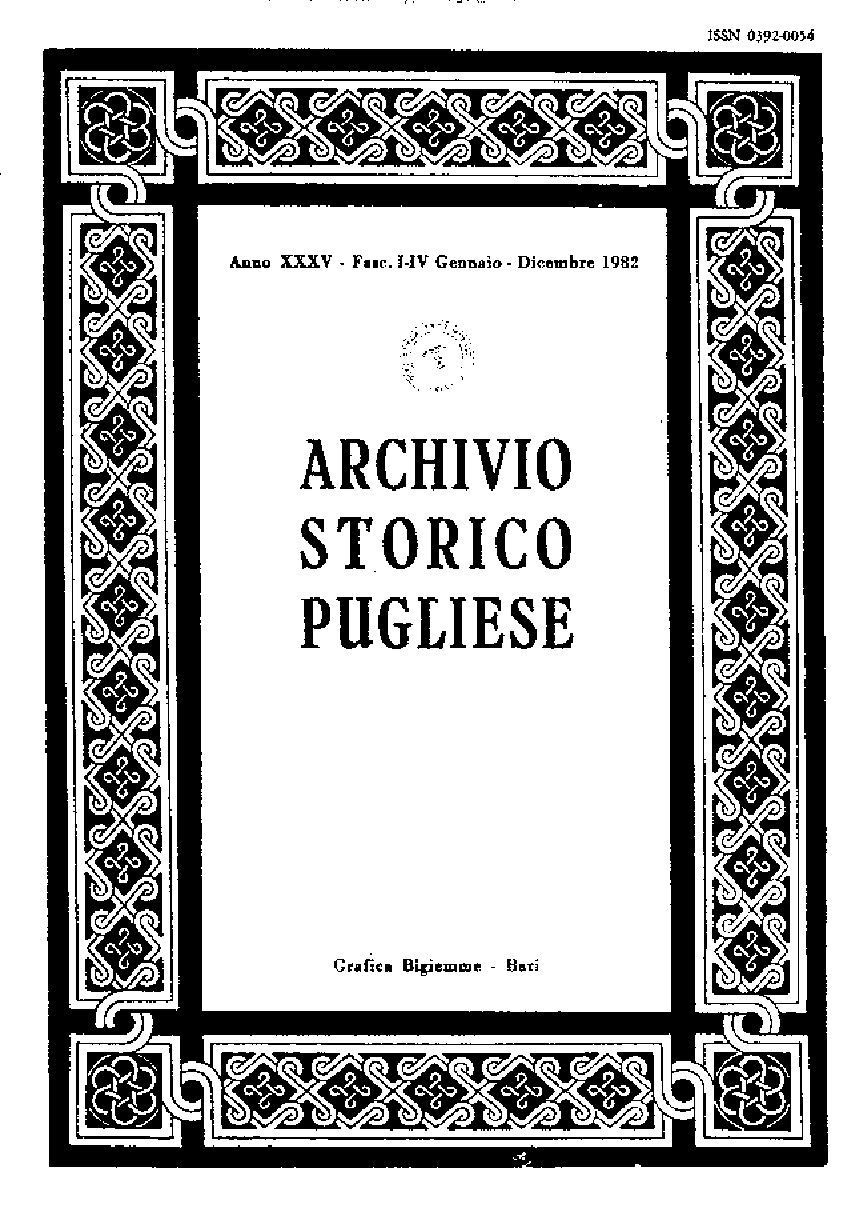 1982 Archivio Storico_Anno XXXV_fasc. I a IV