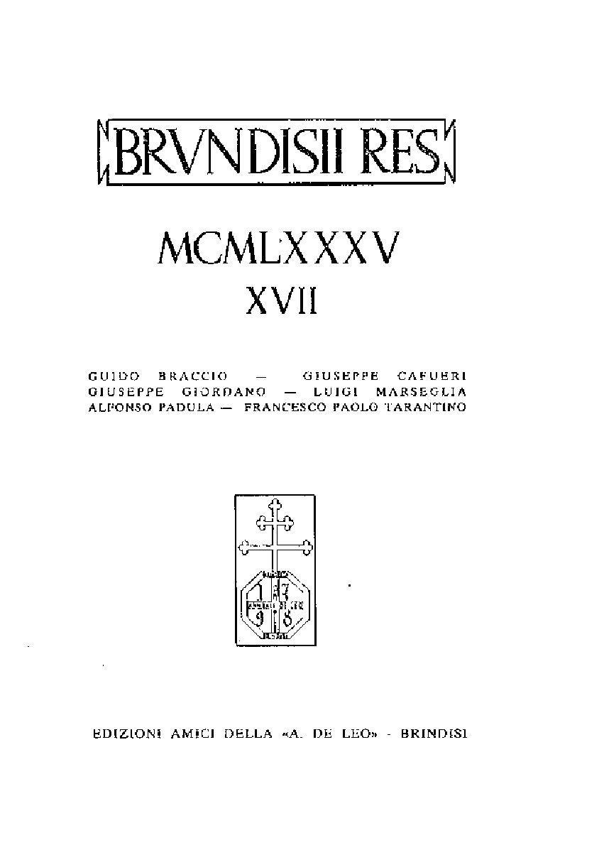 1985 vol.XVII fasc.MCMLXXXV