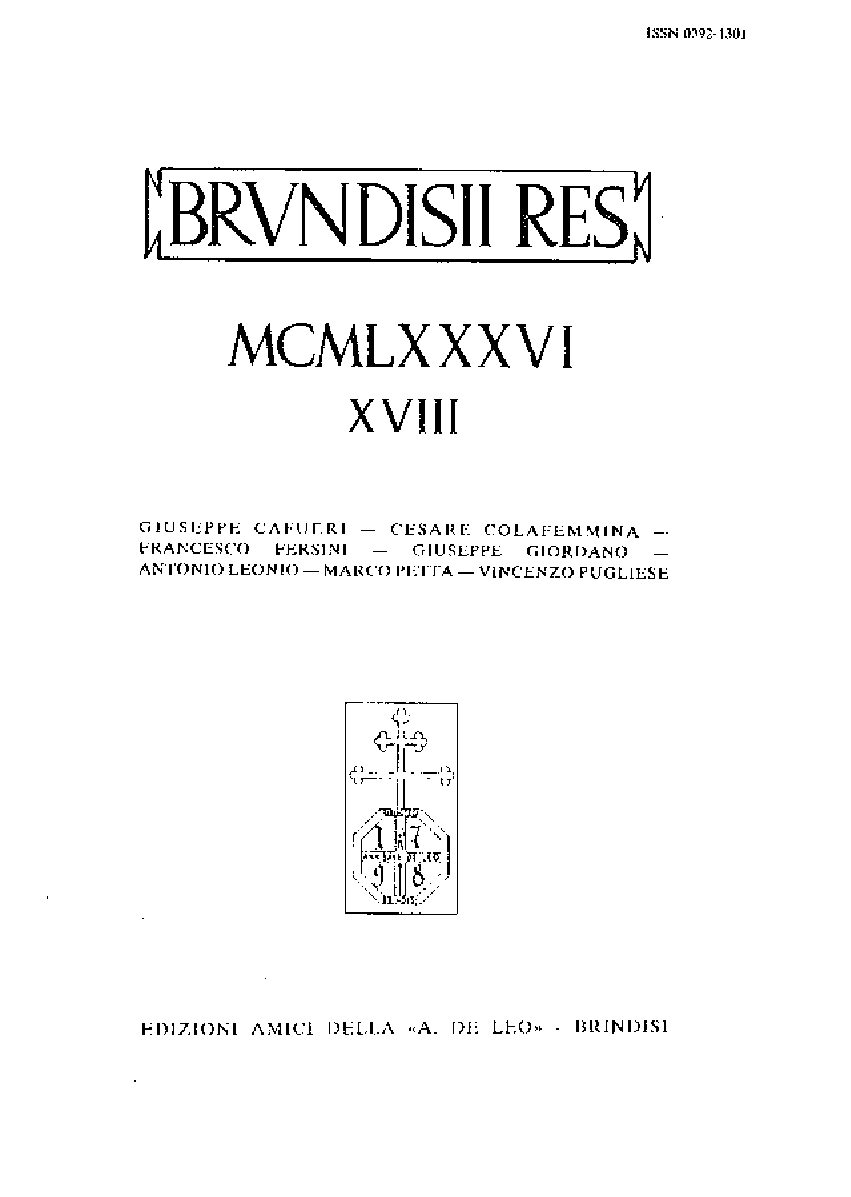 1986 vol.XVIII fasc.MCMLXXXVI