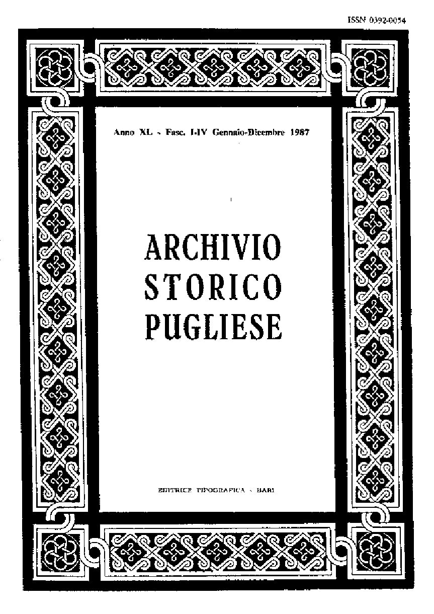 1987 Archivio Storico_Anno XL_fasc. I a IV