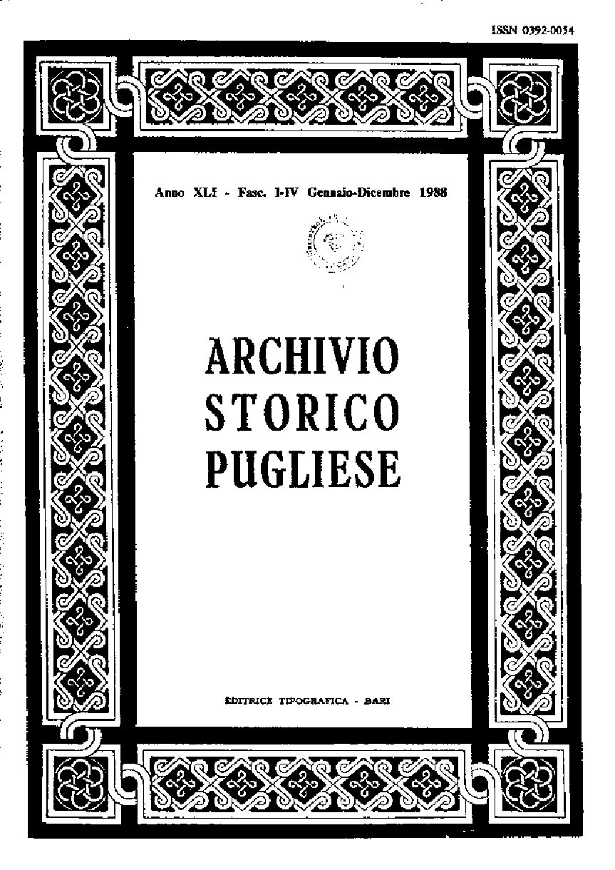 1988 Archivio Storico_Anno XLI_fasc. I a IV