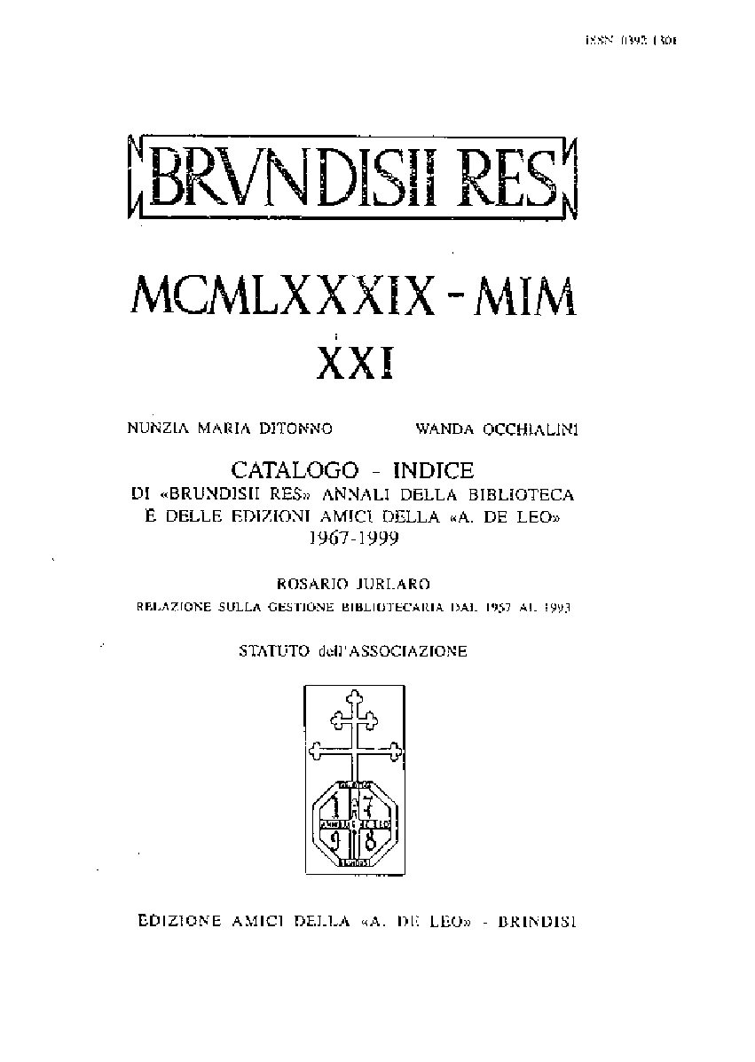 1989 vol.XXI fasc.MCMLXXXIX-MIM