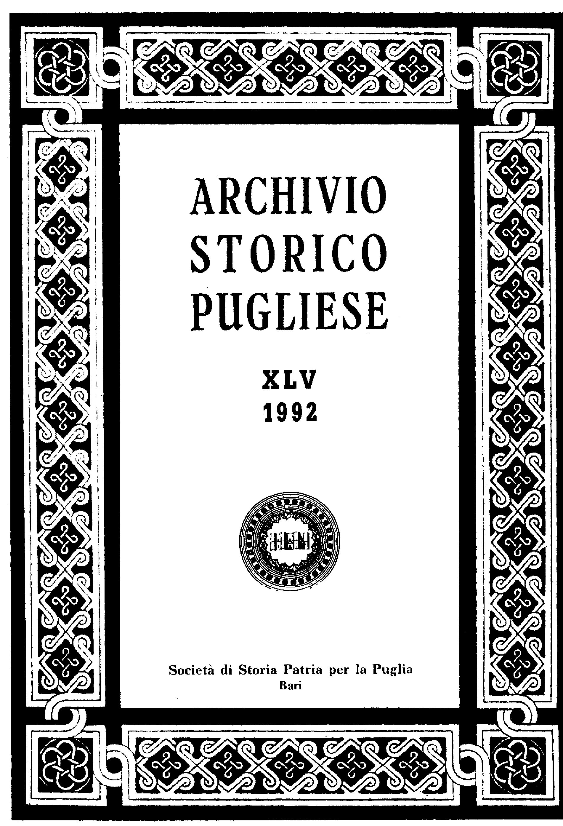 1992 Archivio Storico_Anno XLV
