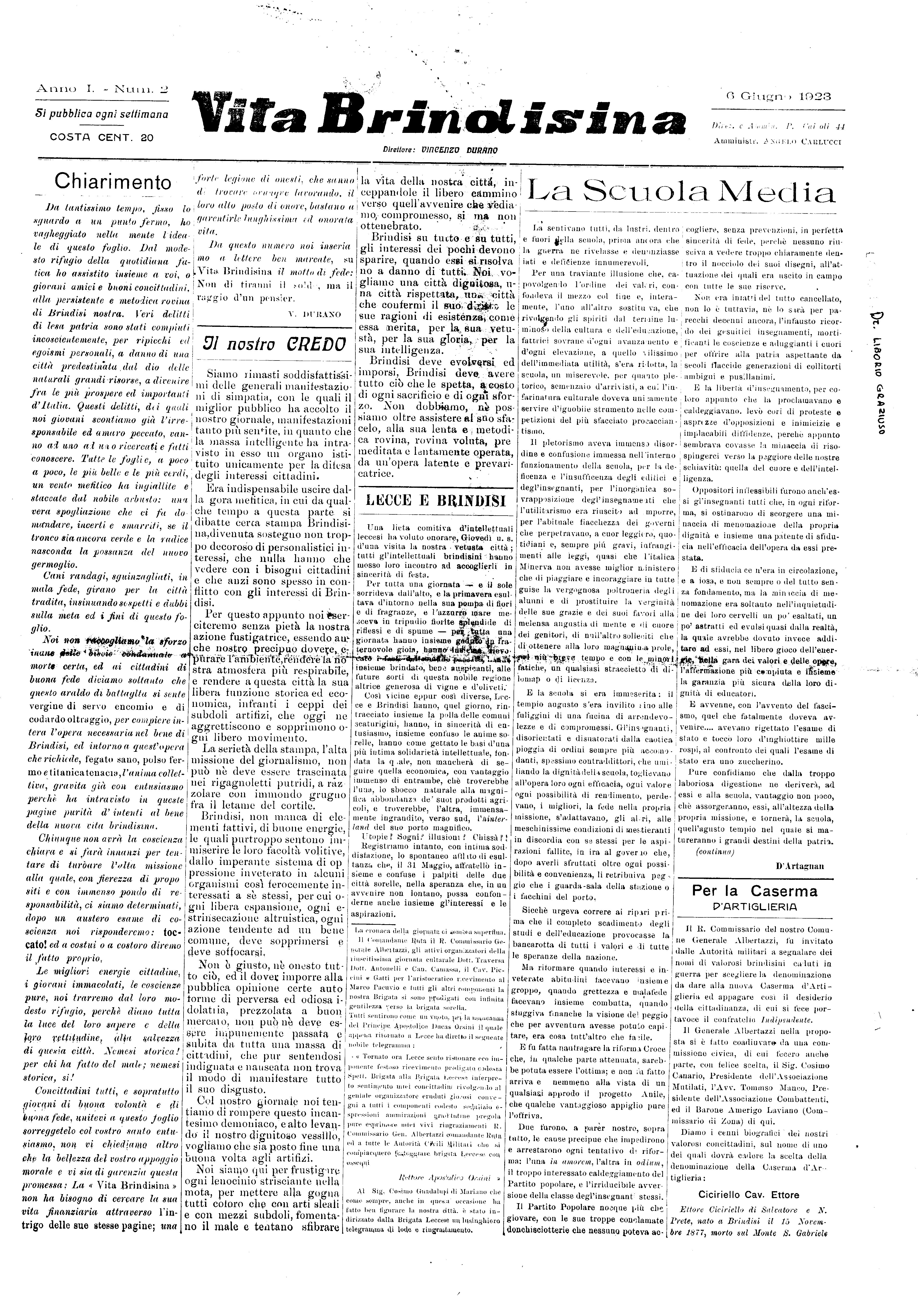 A. 01, n. 02 (06 Giu. 1923)