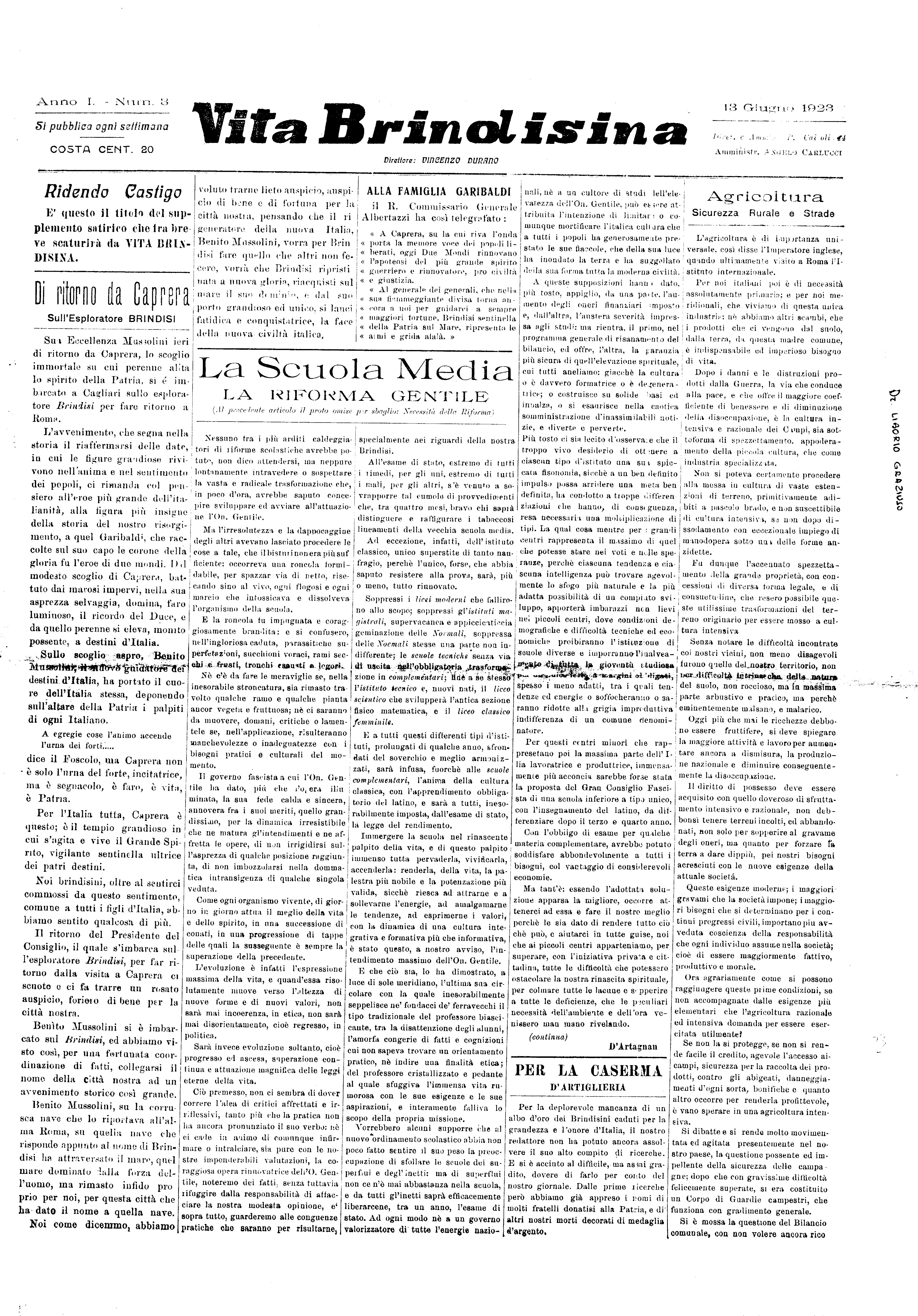 A. 01, n. 03 (13 Giu. 1923)