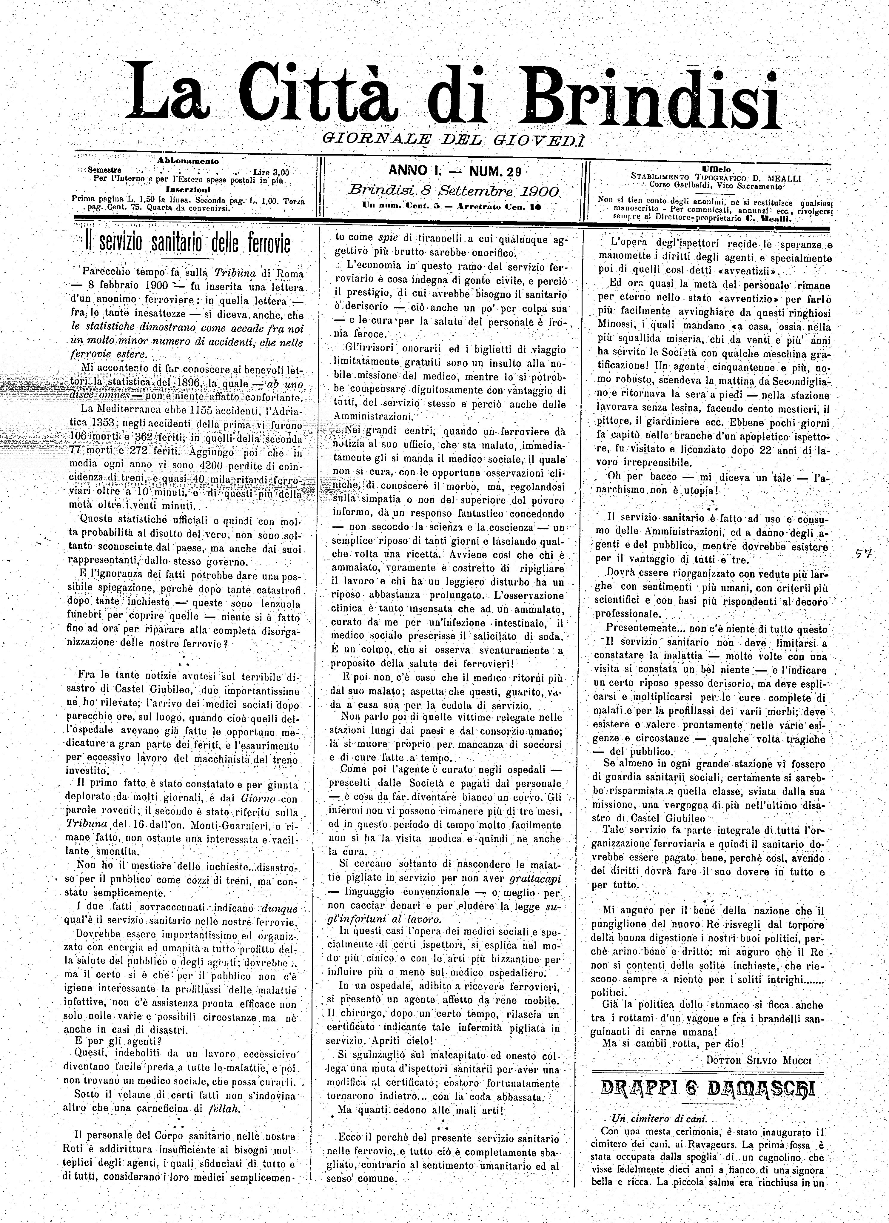 A. 1, n. 29 (08 Sett. 1900)