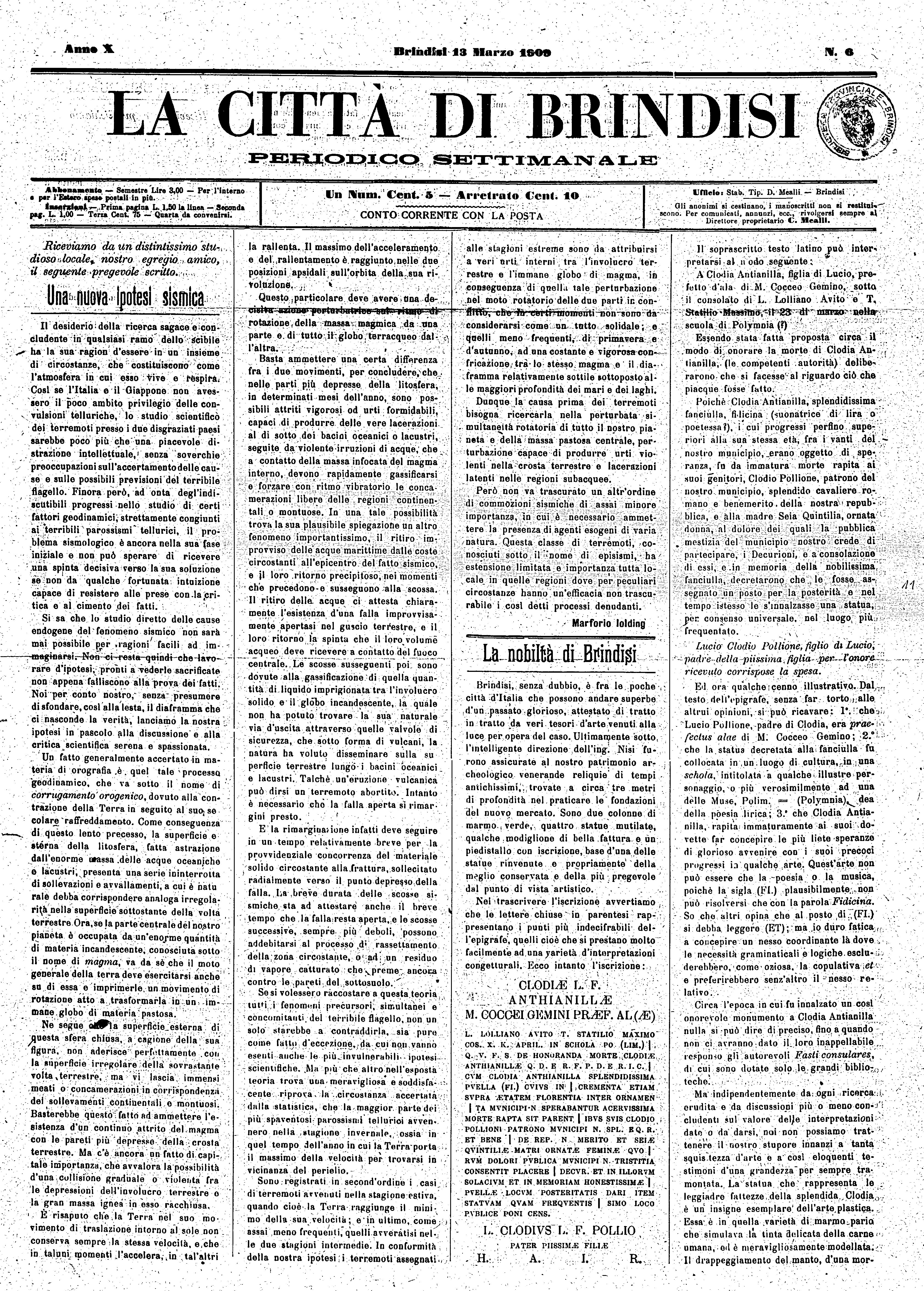 A. 10, n. 06 (13 Mar. 1909)