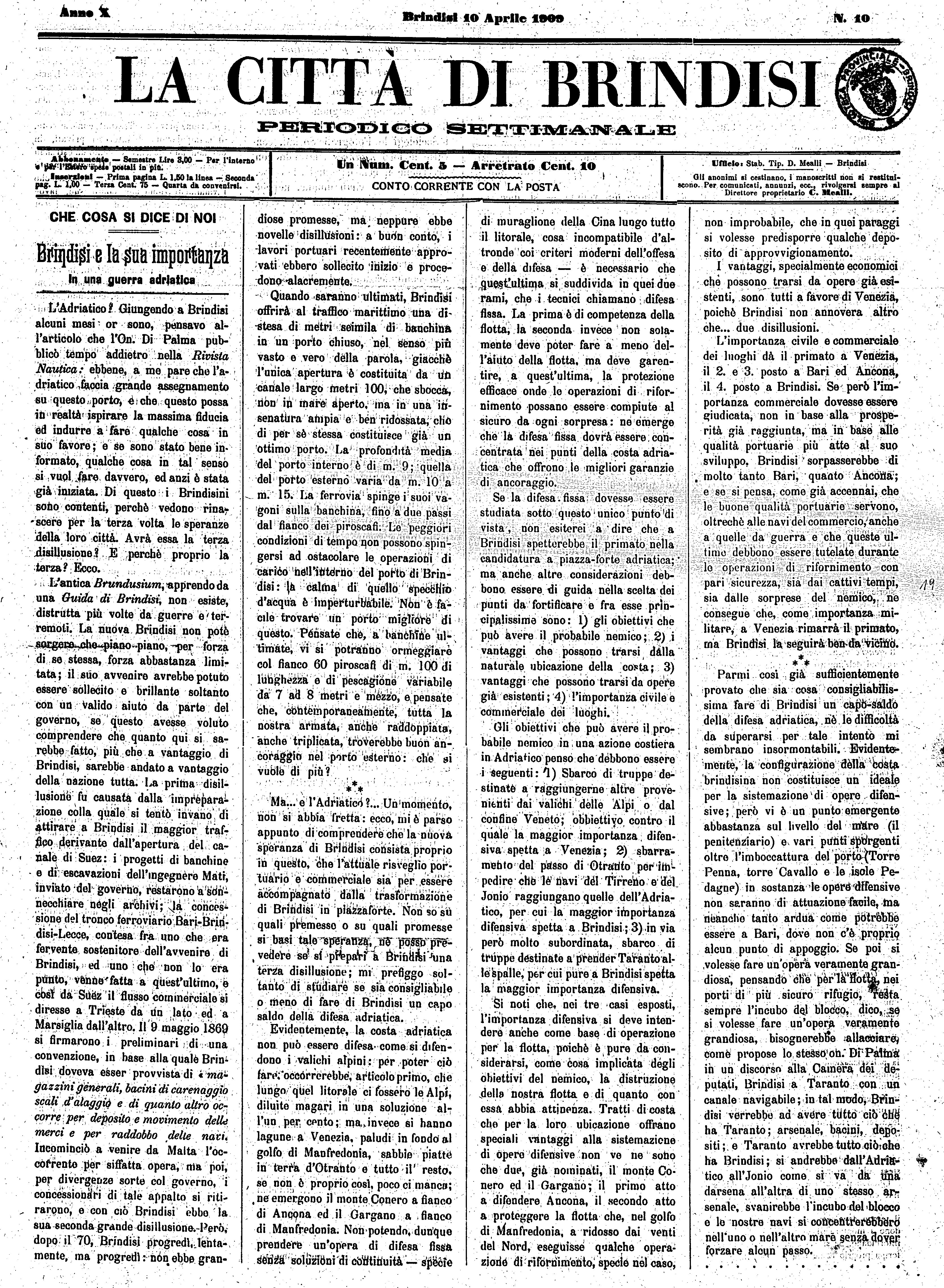 A. 10, n. 10 (10Apr. 1909)