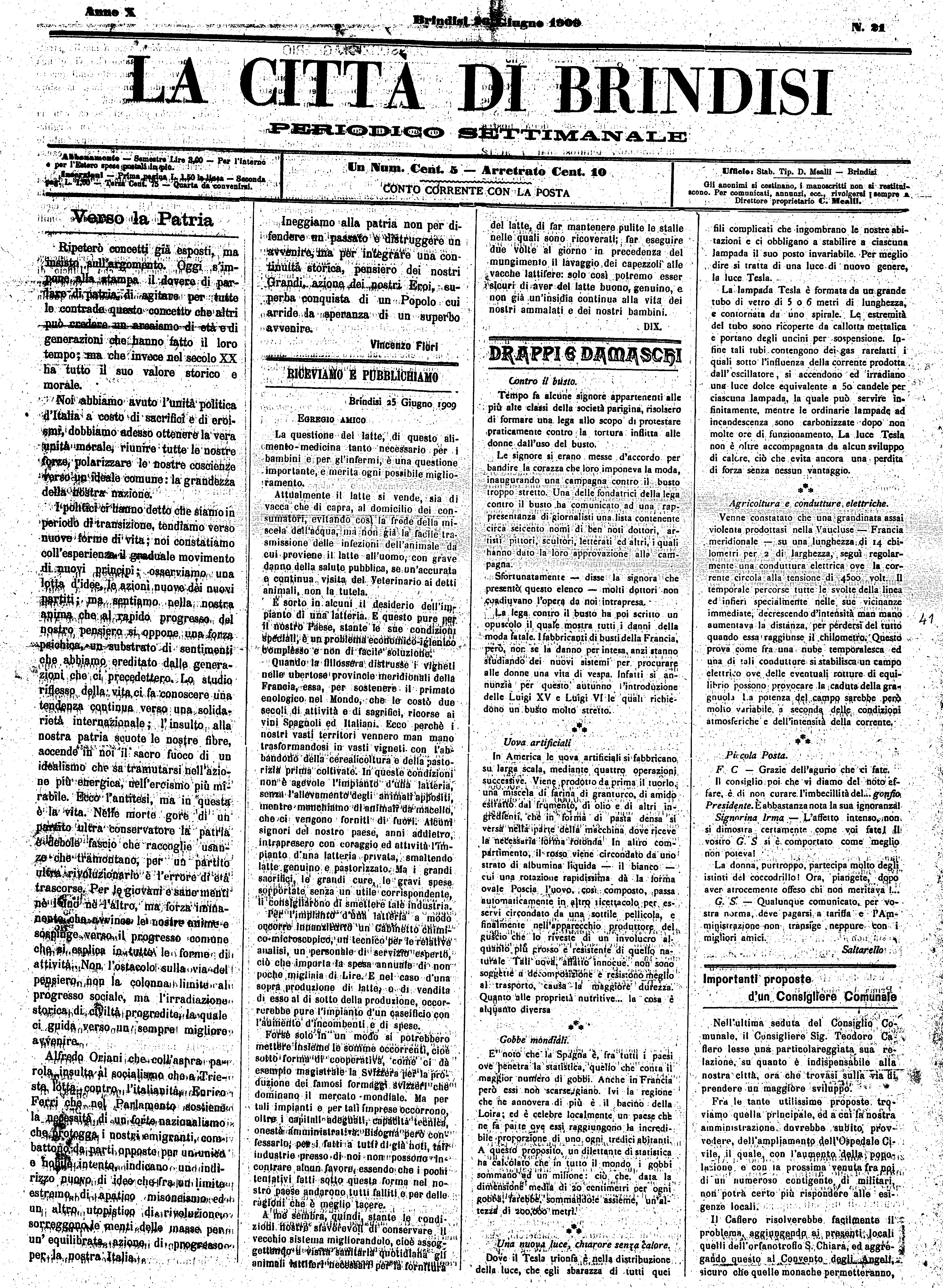 A. 10, n. 21 (26 Giu. 1909)