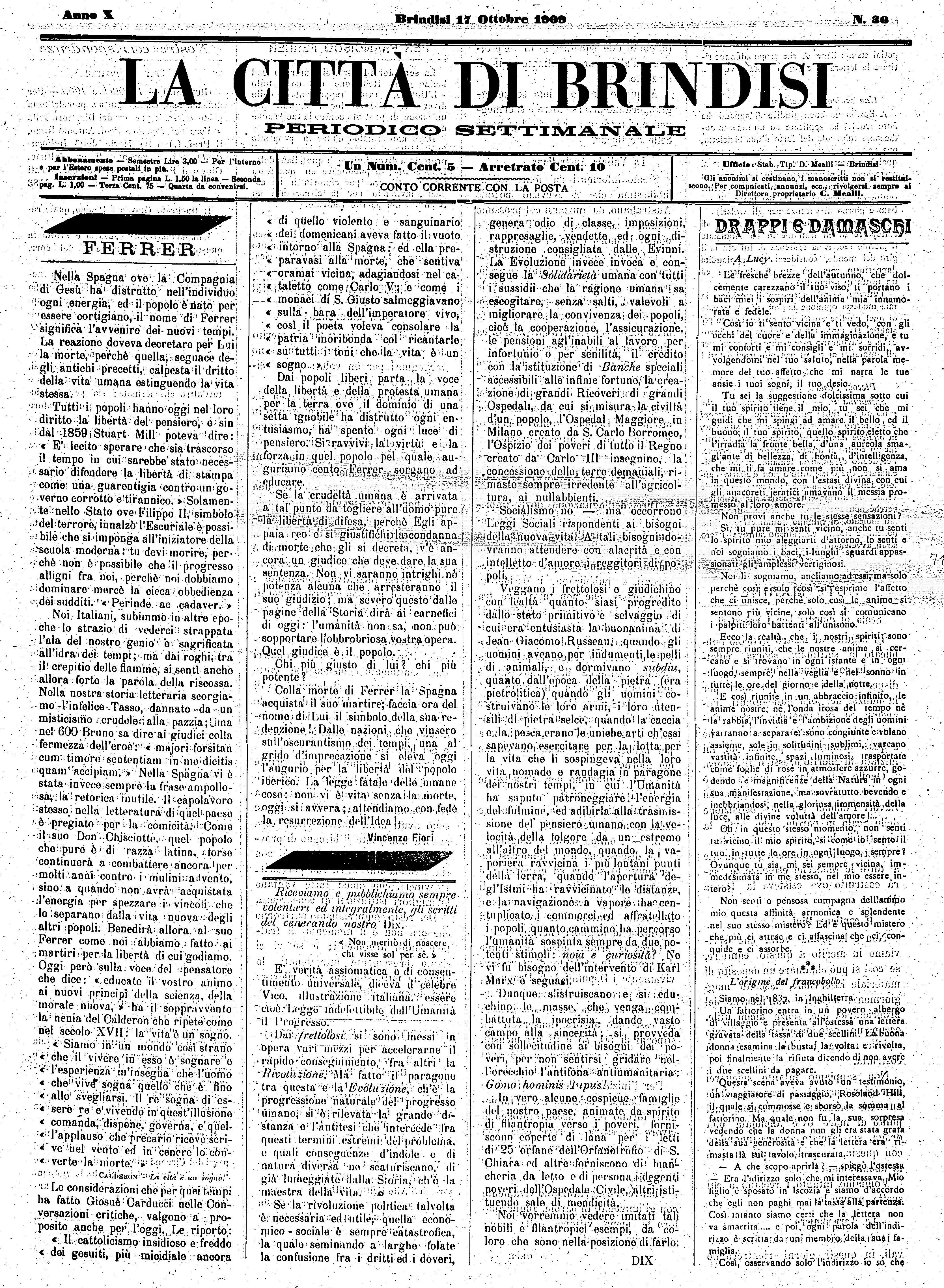 A. 10, n. 36 (17 Ott. 1909)