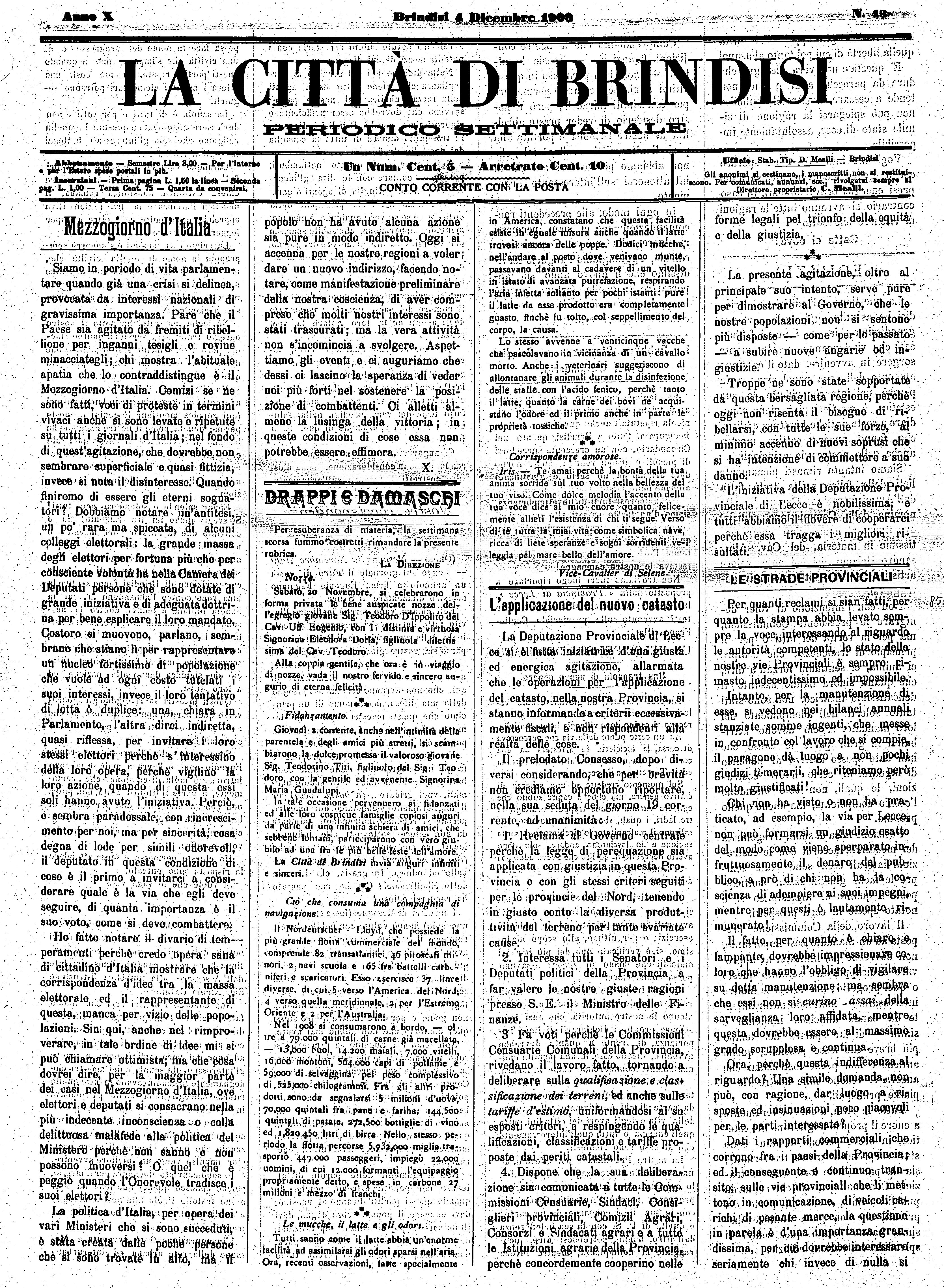 A. 10, n. 43 (04 Dic. 1909)