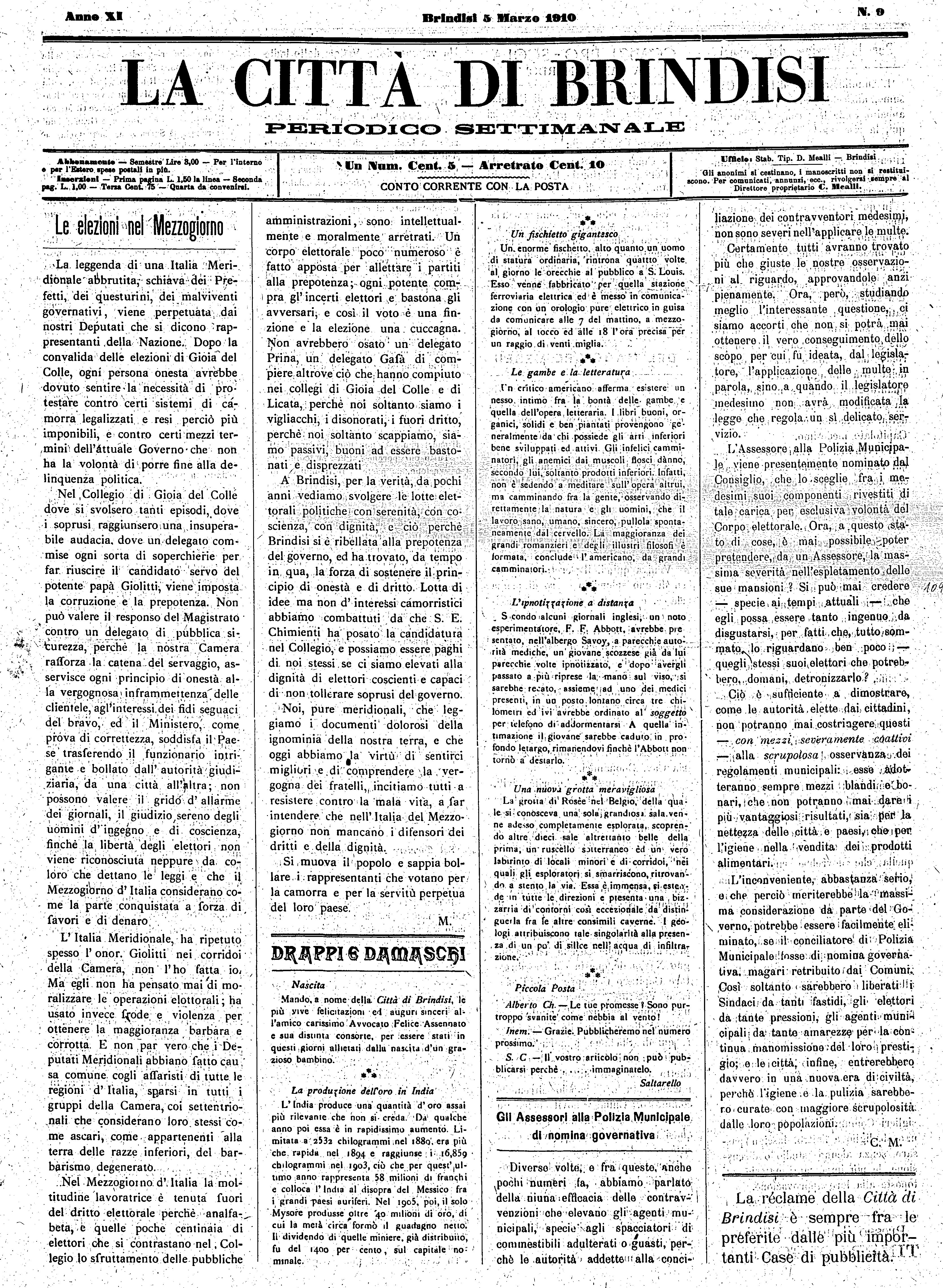 A. 11, n. 09 (05 Mar. 1910)