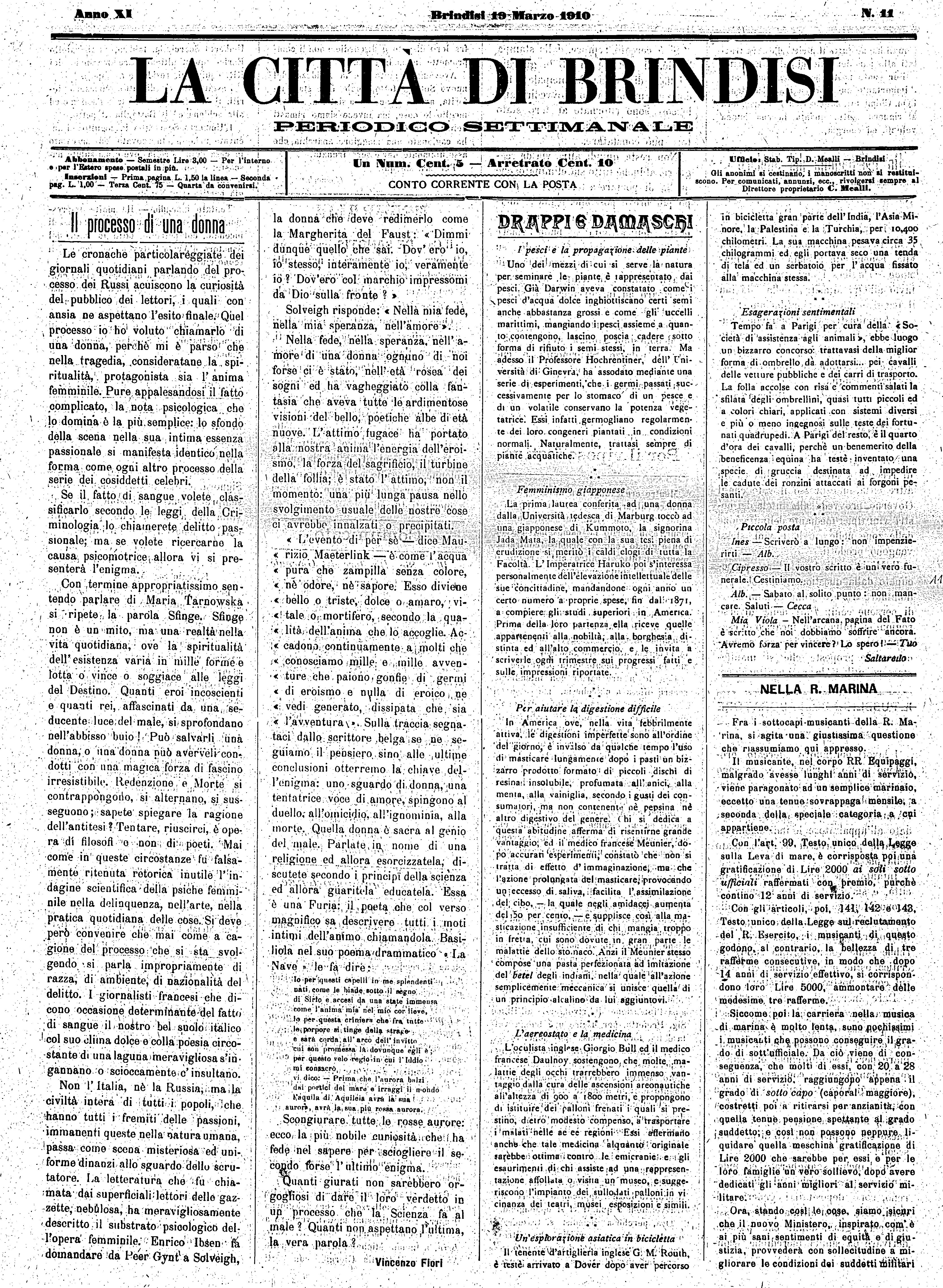 A. 11, n. 11 (19 Mar. 1910)