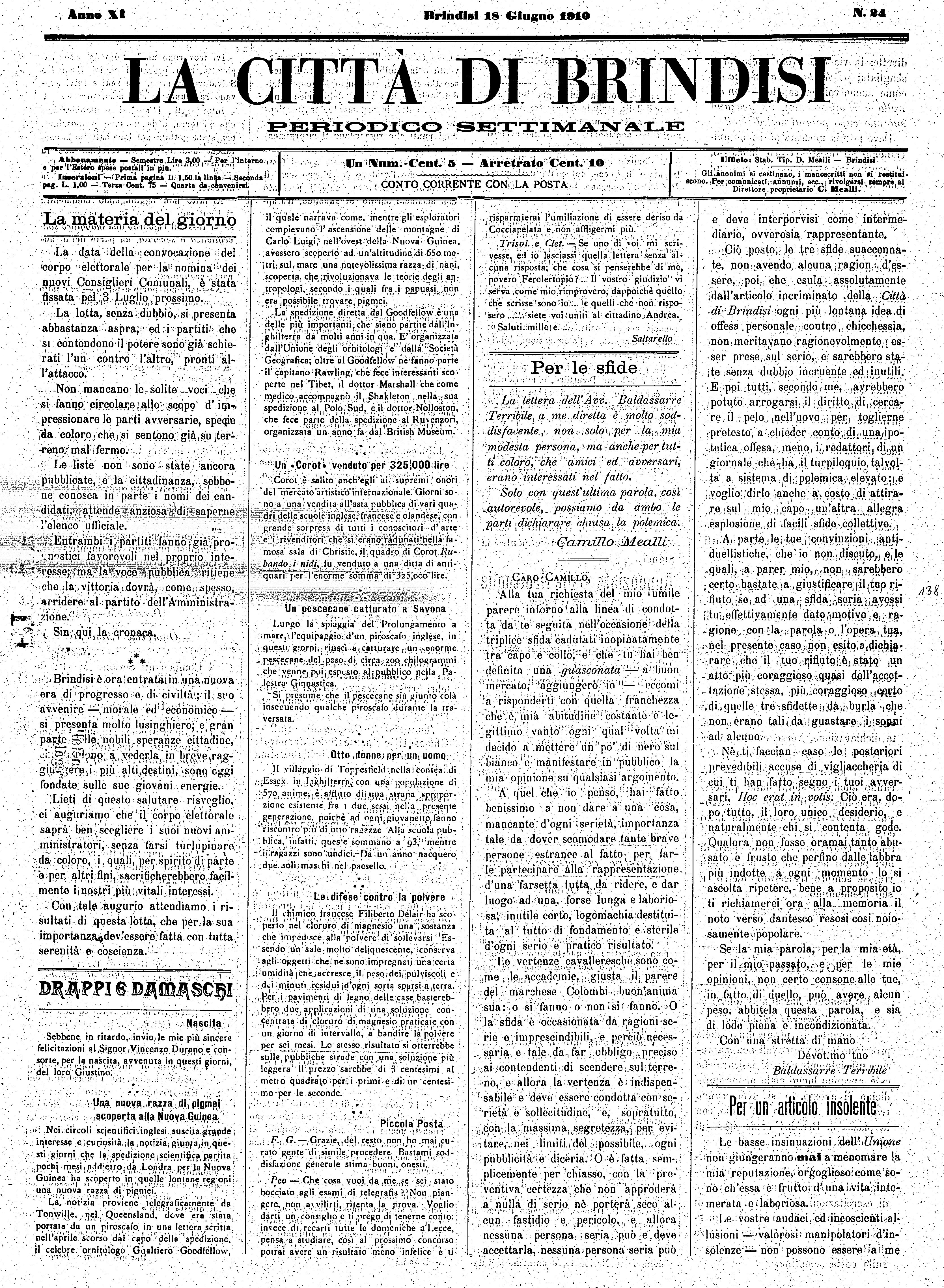 A. 11, n. 24 (18 Giu. 1910)