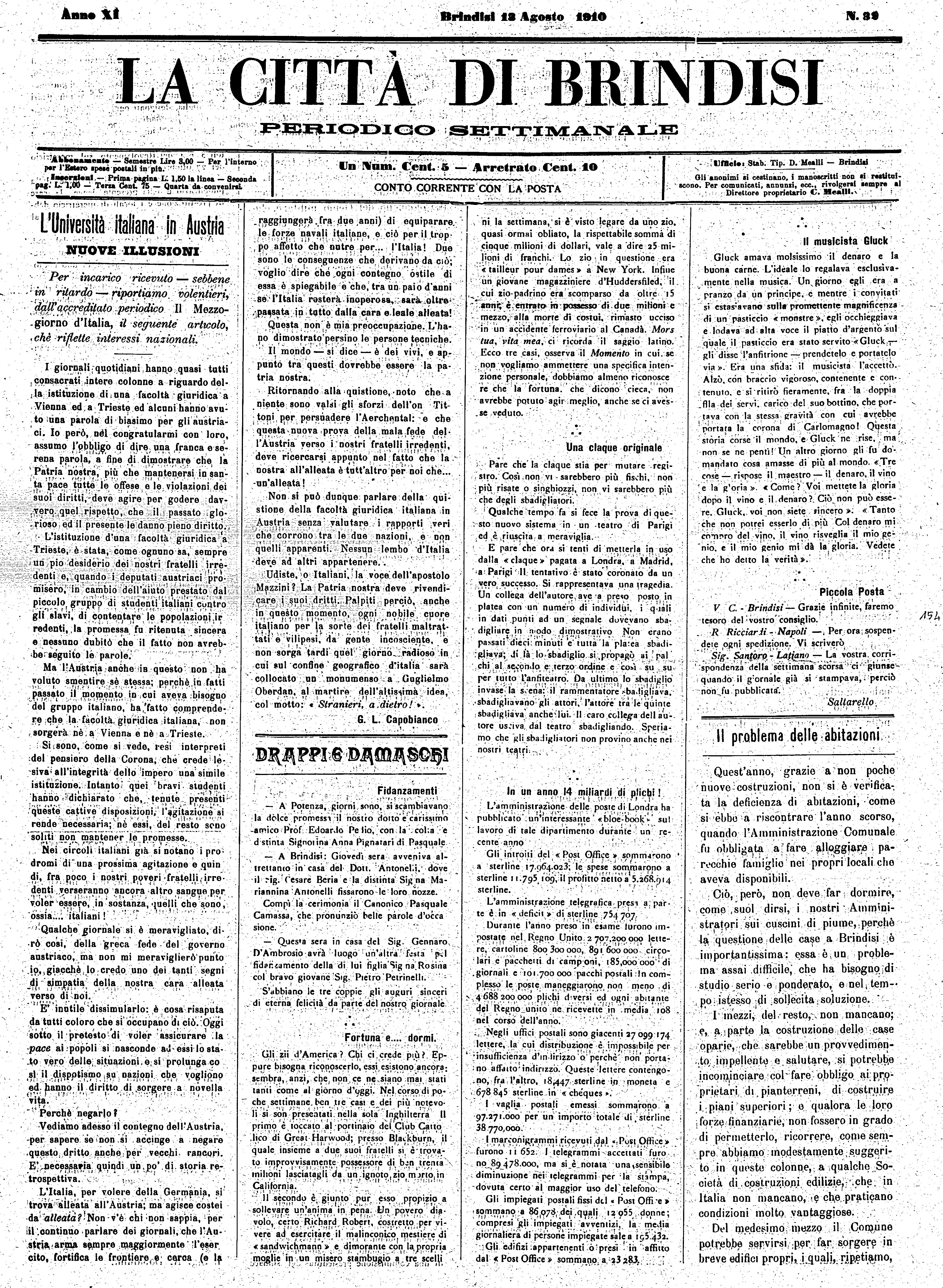 A. 11, n. 32 (12 Ago. 1910)