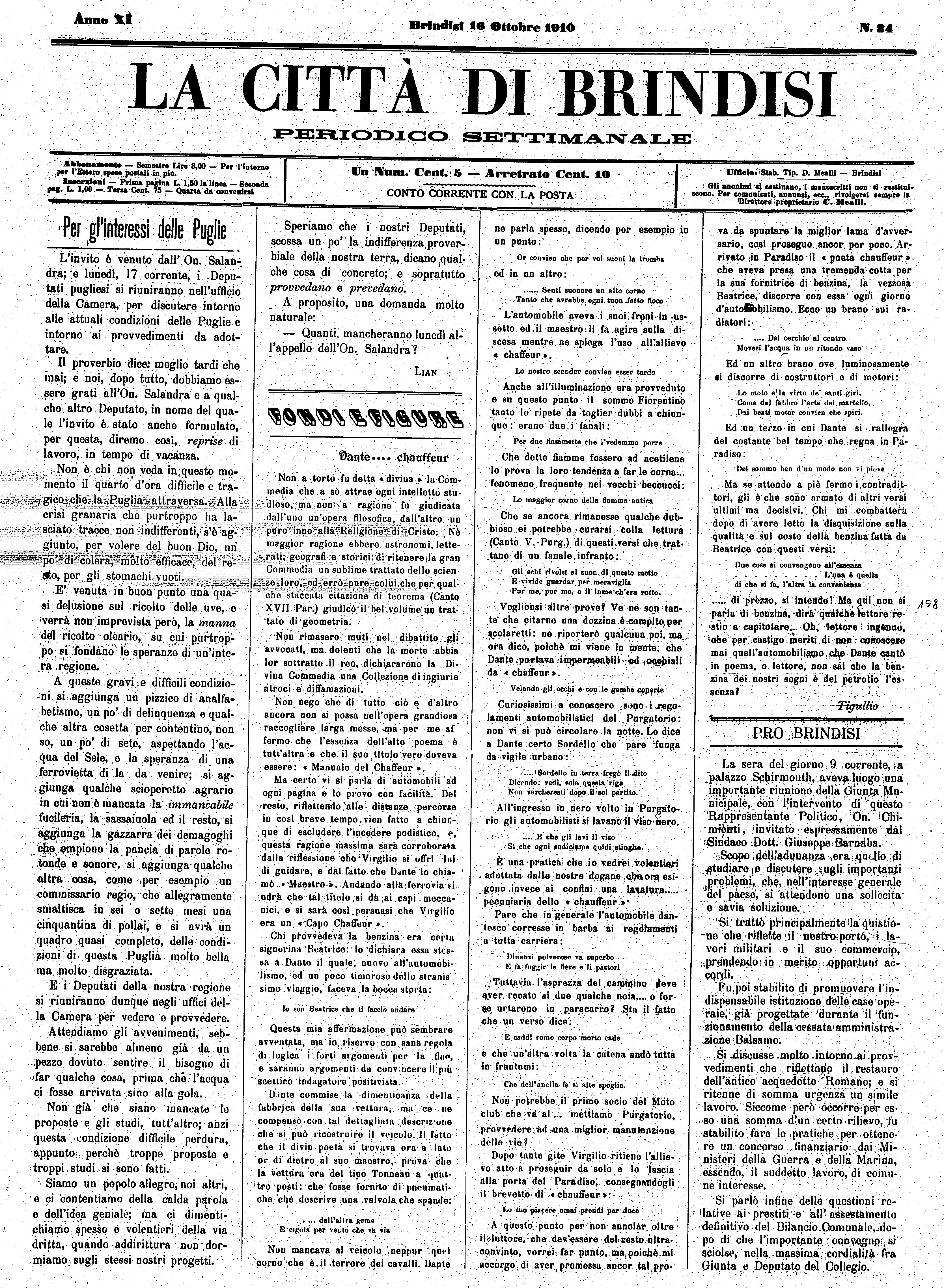A. 11, n. 34 (16 Ott. 1910)