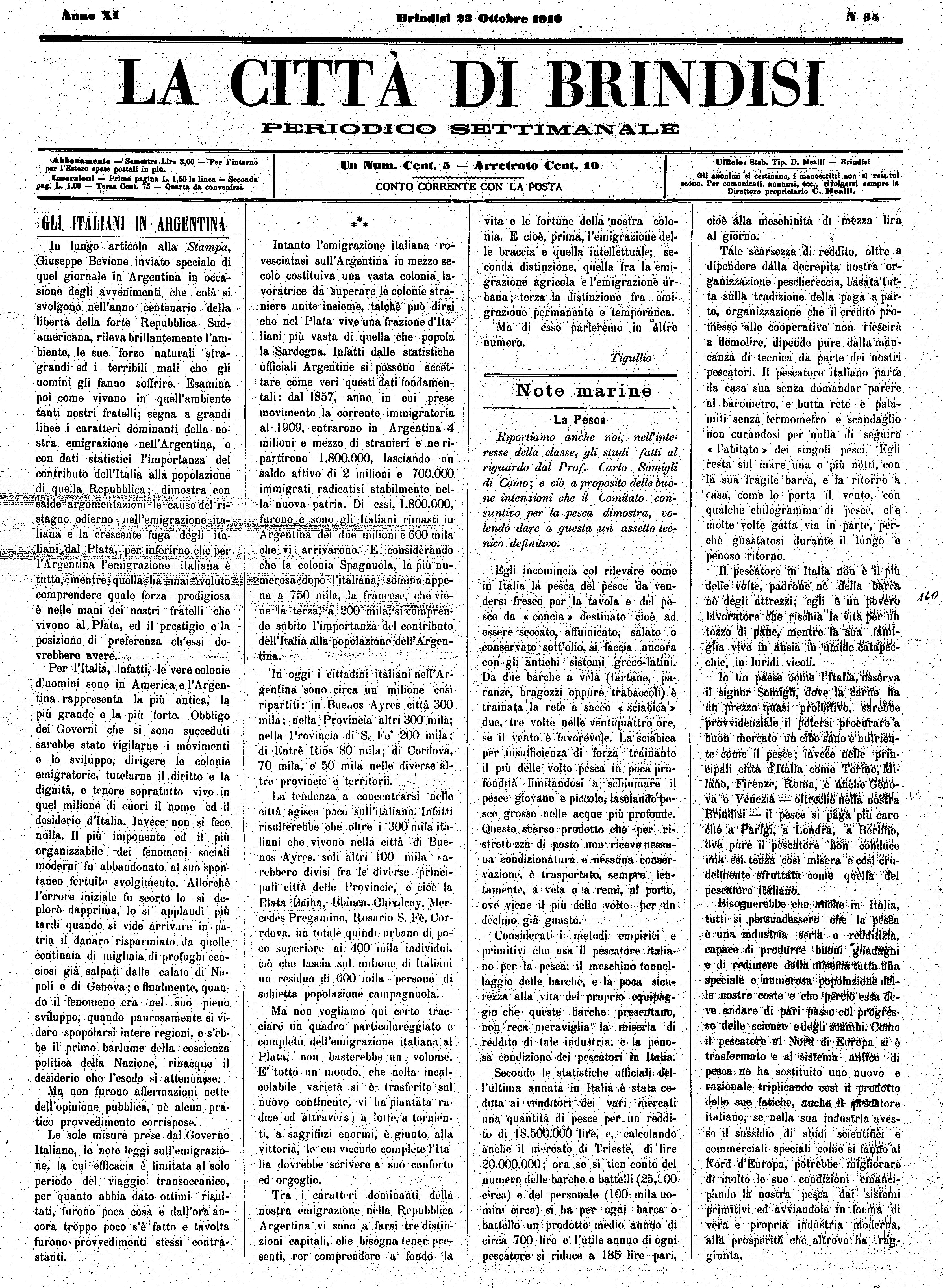 A. 11, n. 35 (23 Ott. 1910)