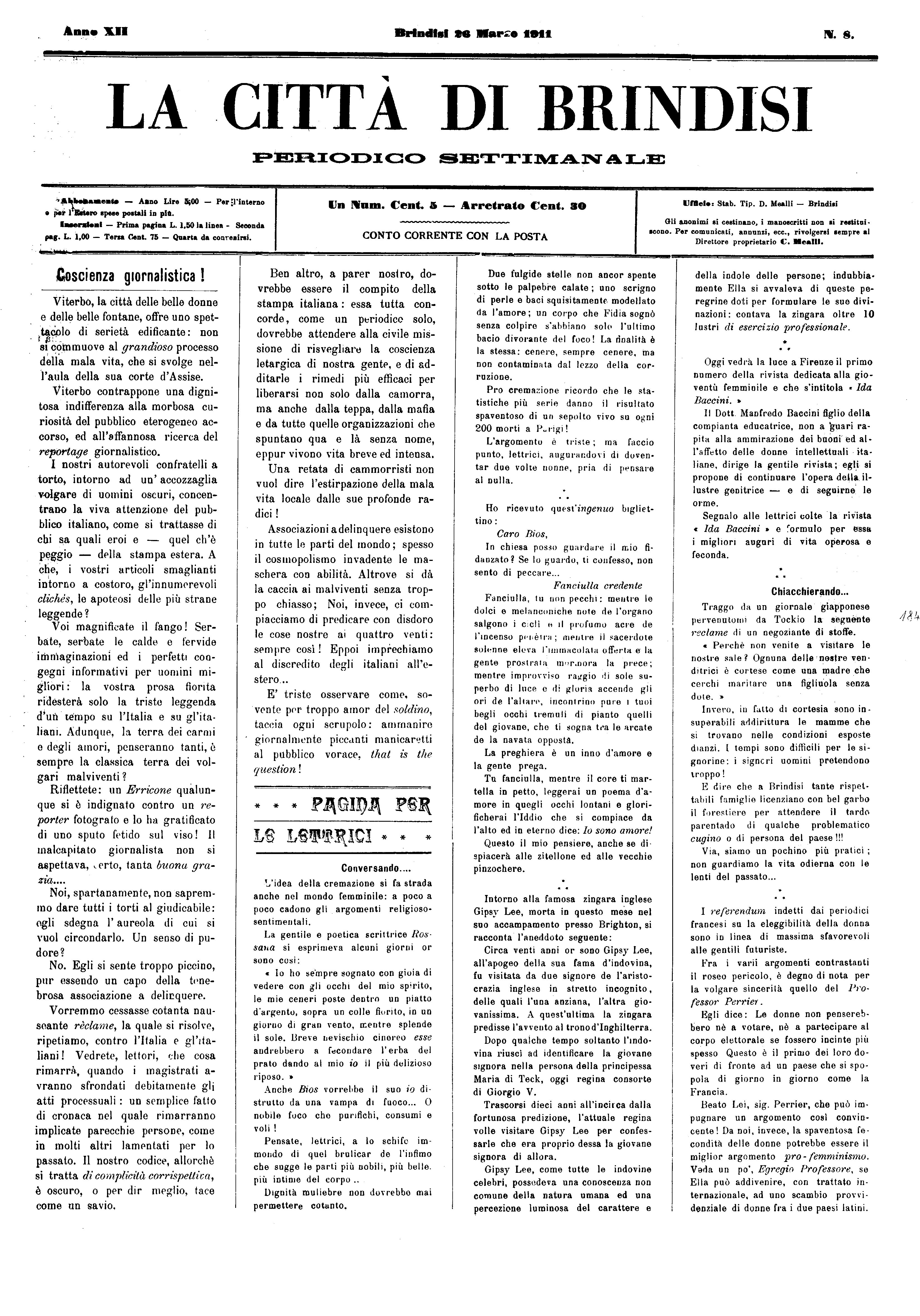 A. 12, n. 08 (26 Mar. 1911)