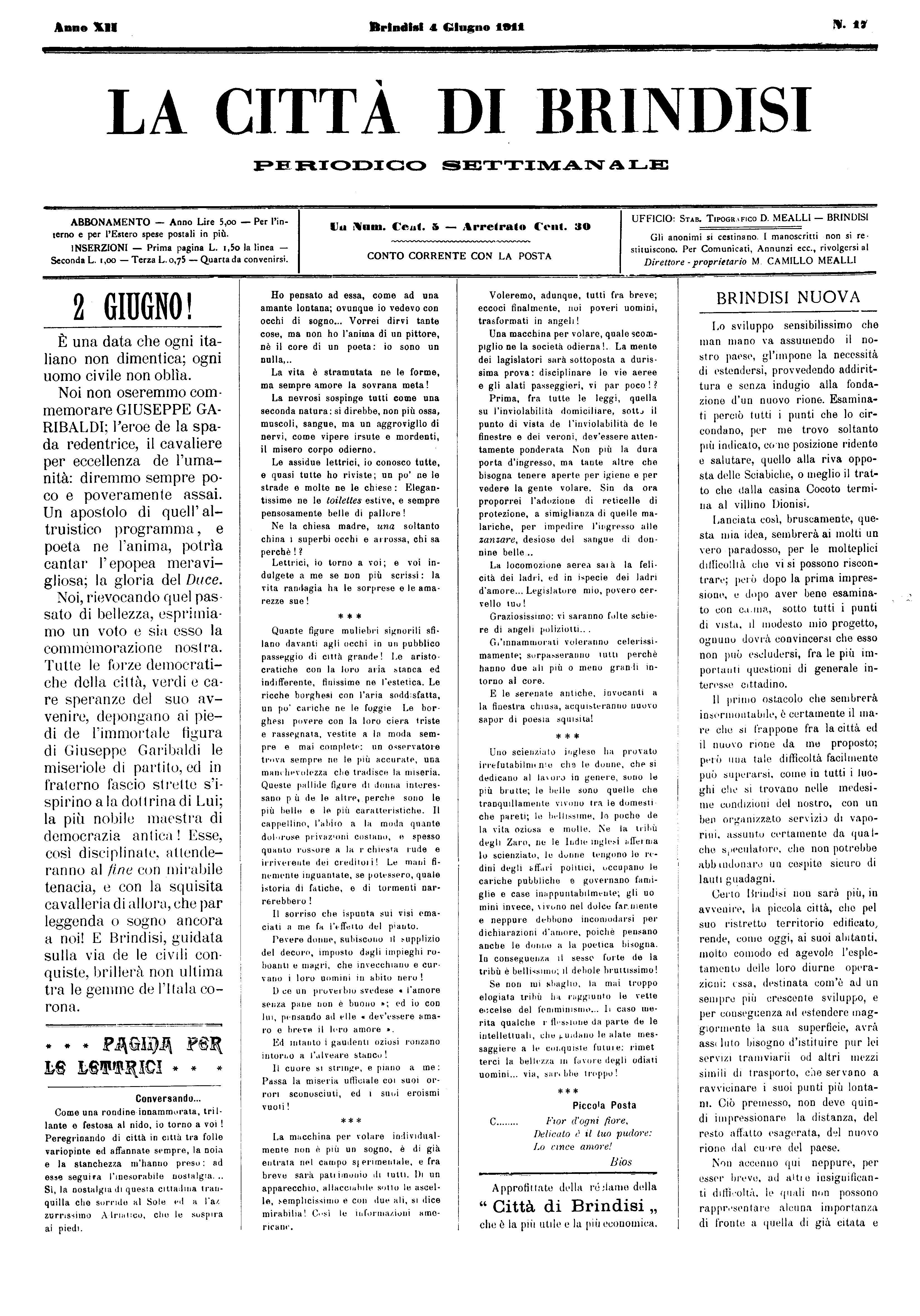A. 12, n. 17 (04 Giu. 1911)