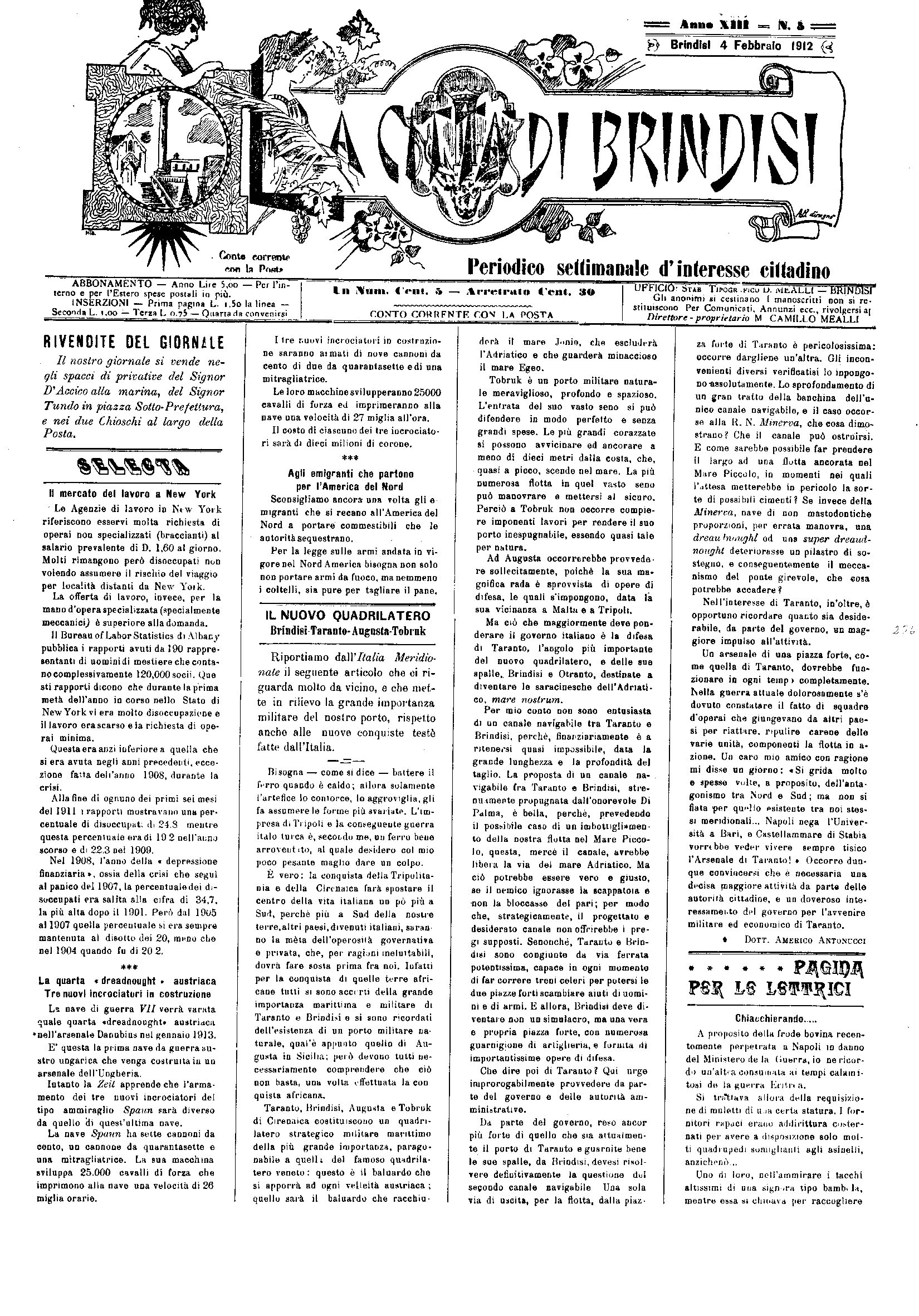 A. 13, n. 05 (04 Febb. 1912)