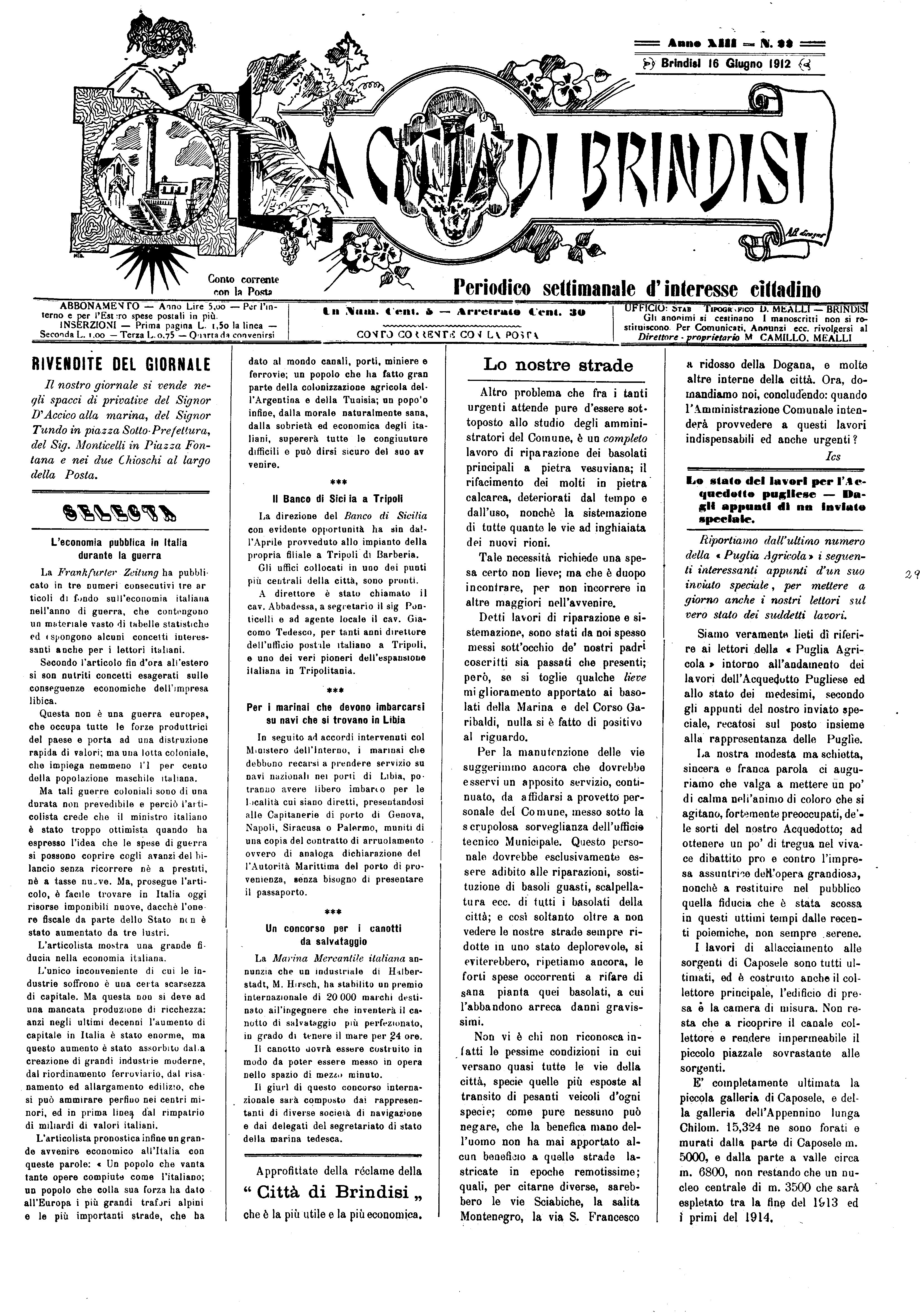 A. 13, n. 22 (16 Giu. 1912)