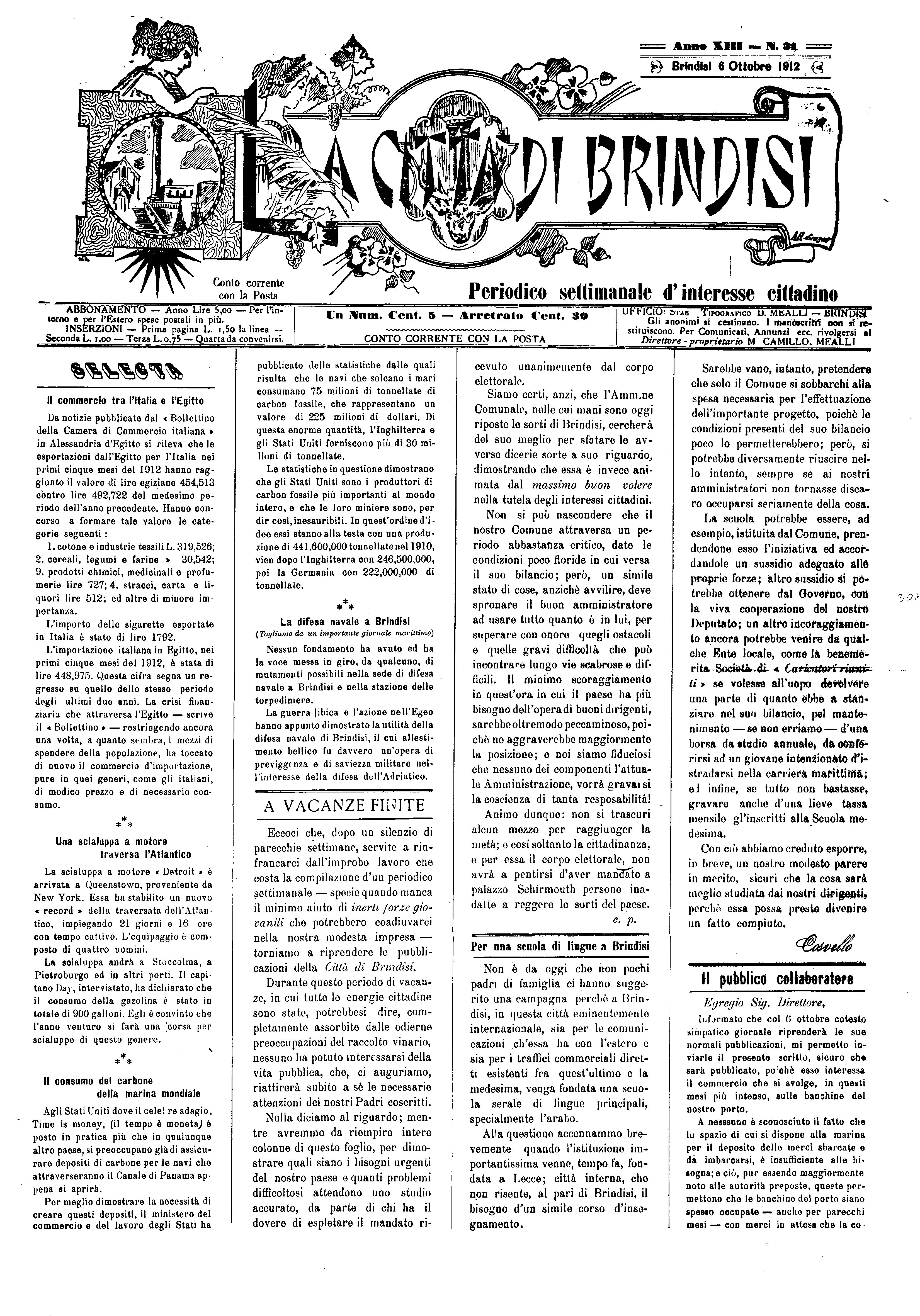 A. 13, n. 31 (06 Ott. 1912)