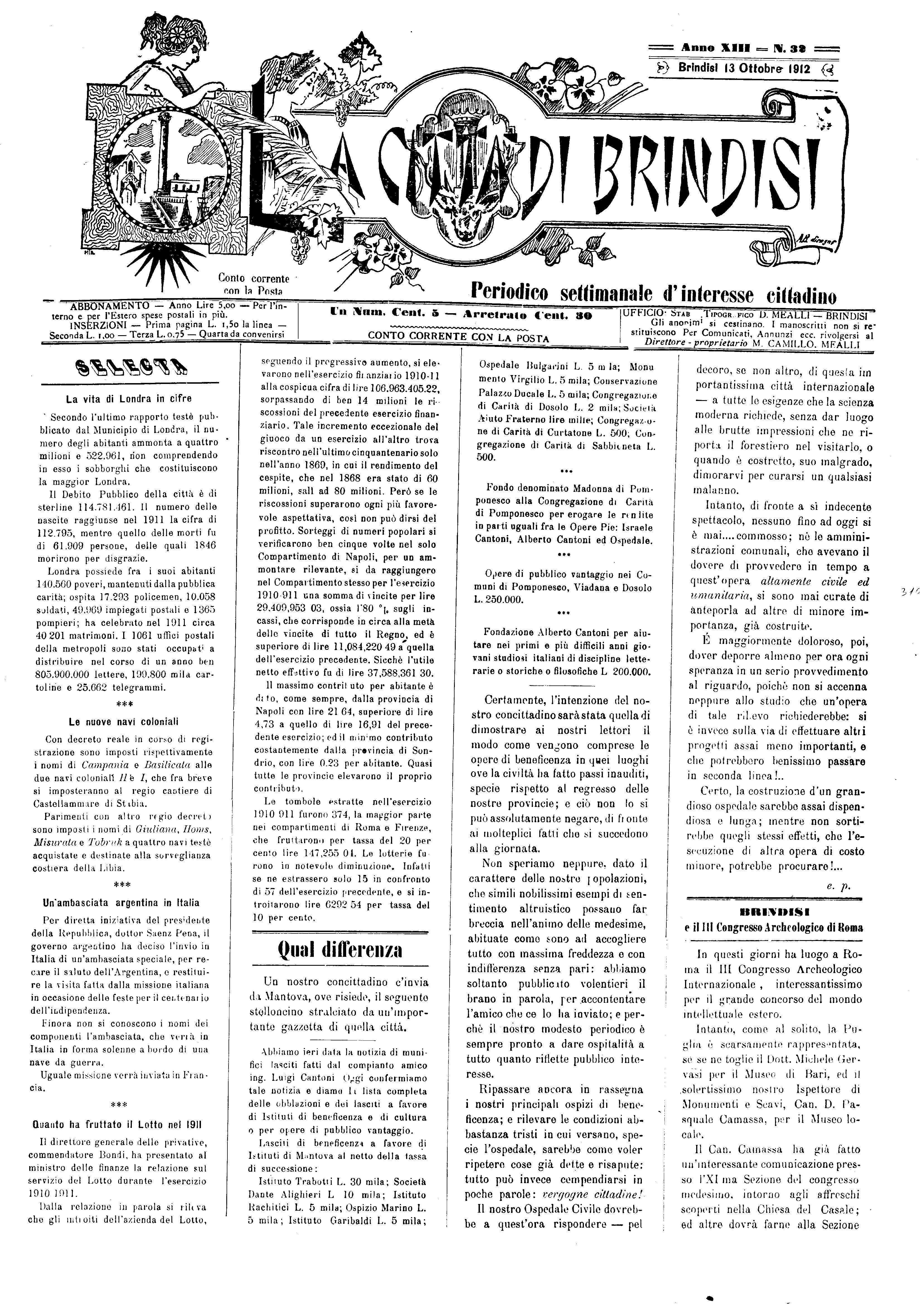 A. 13, n. 32 (13 Ott. 1912)