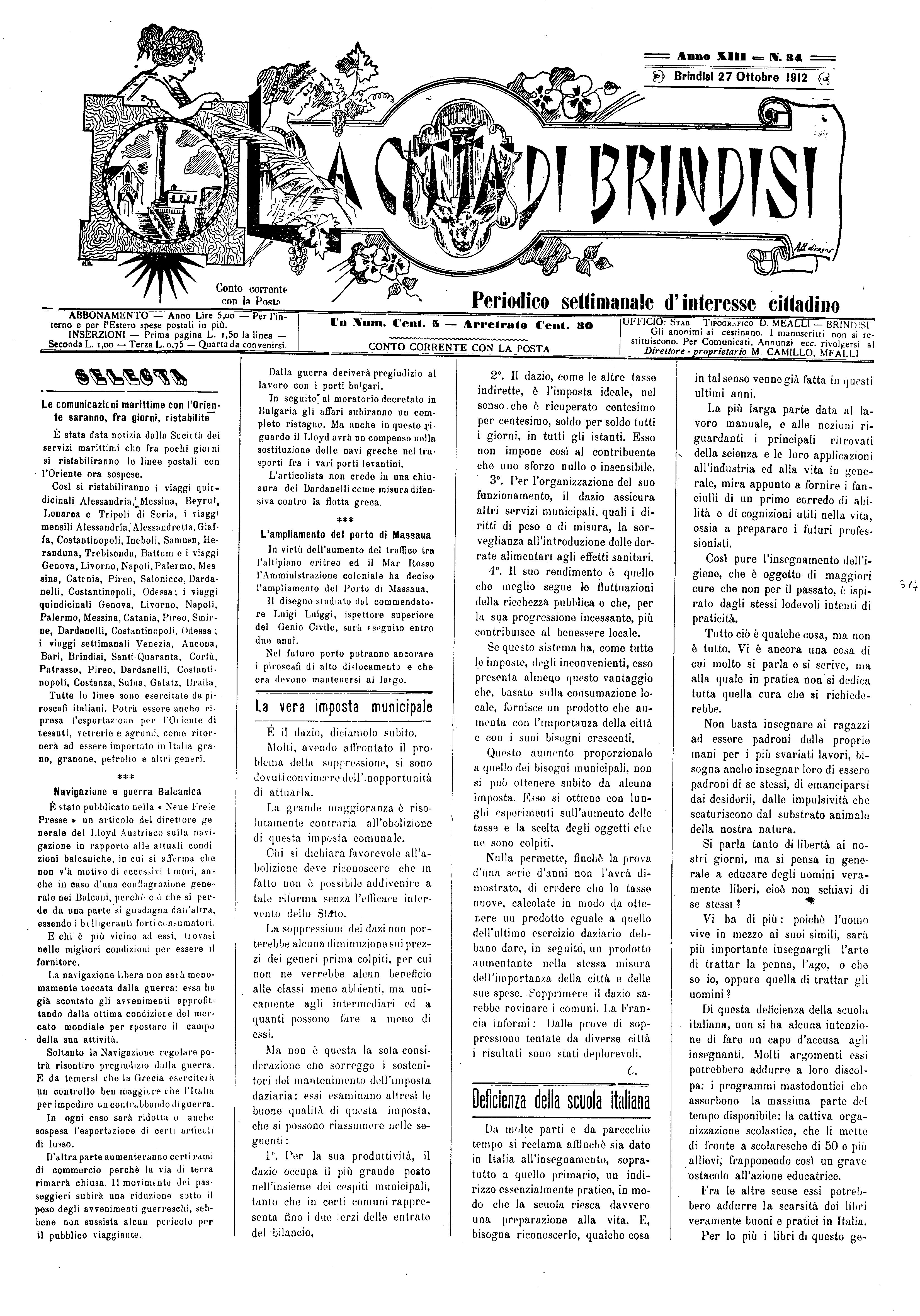 A. 13, n. 34 (27 Ott. 1912)