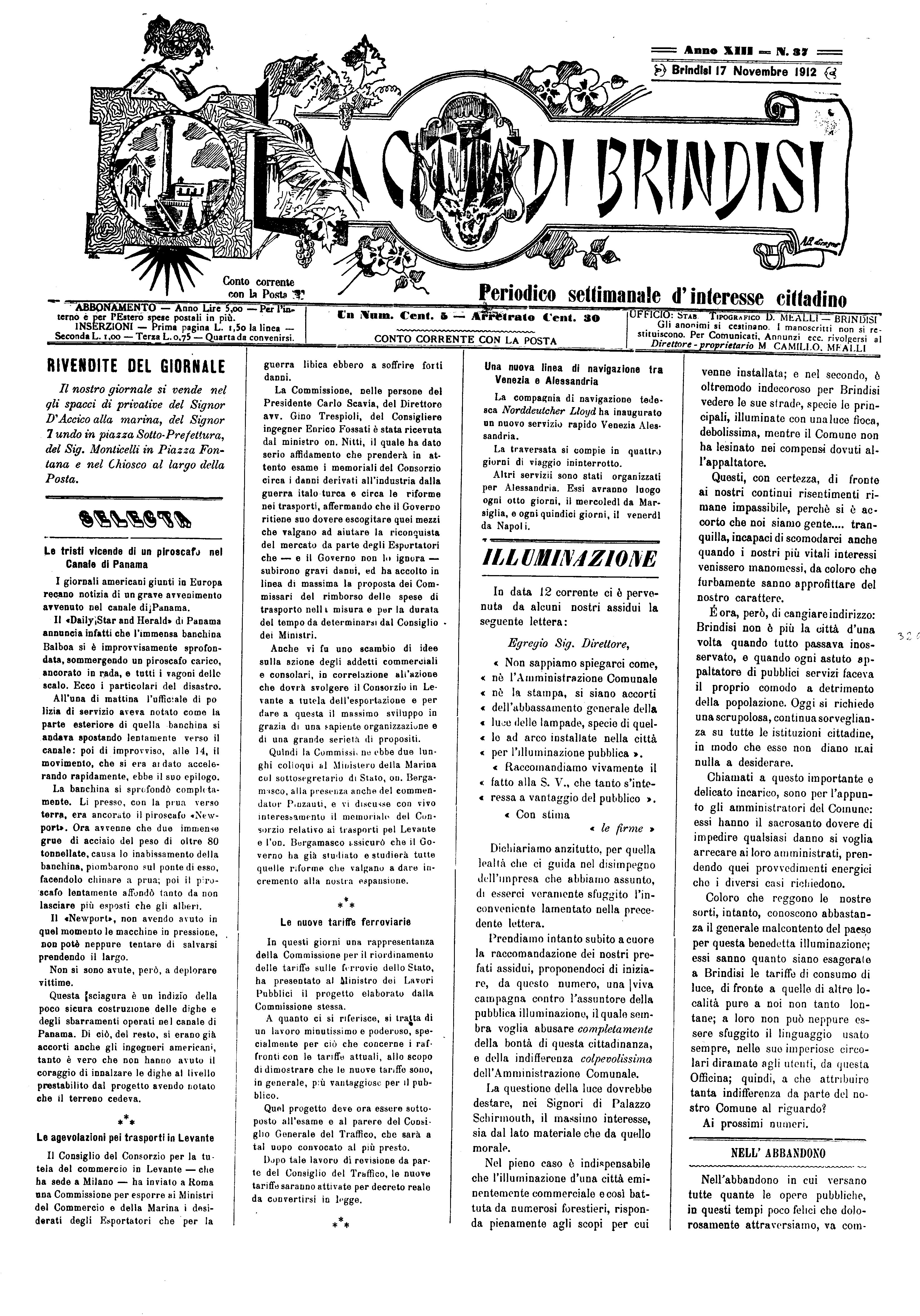 A. 13, n. 37 (17 Nov. 1912)