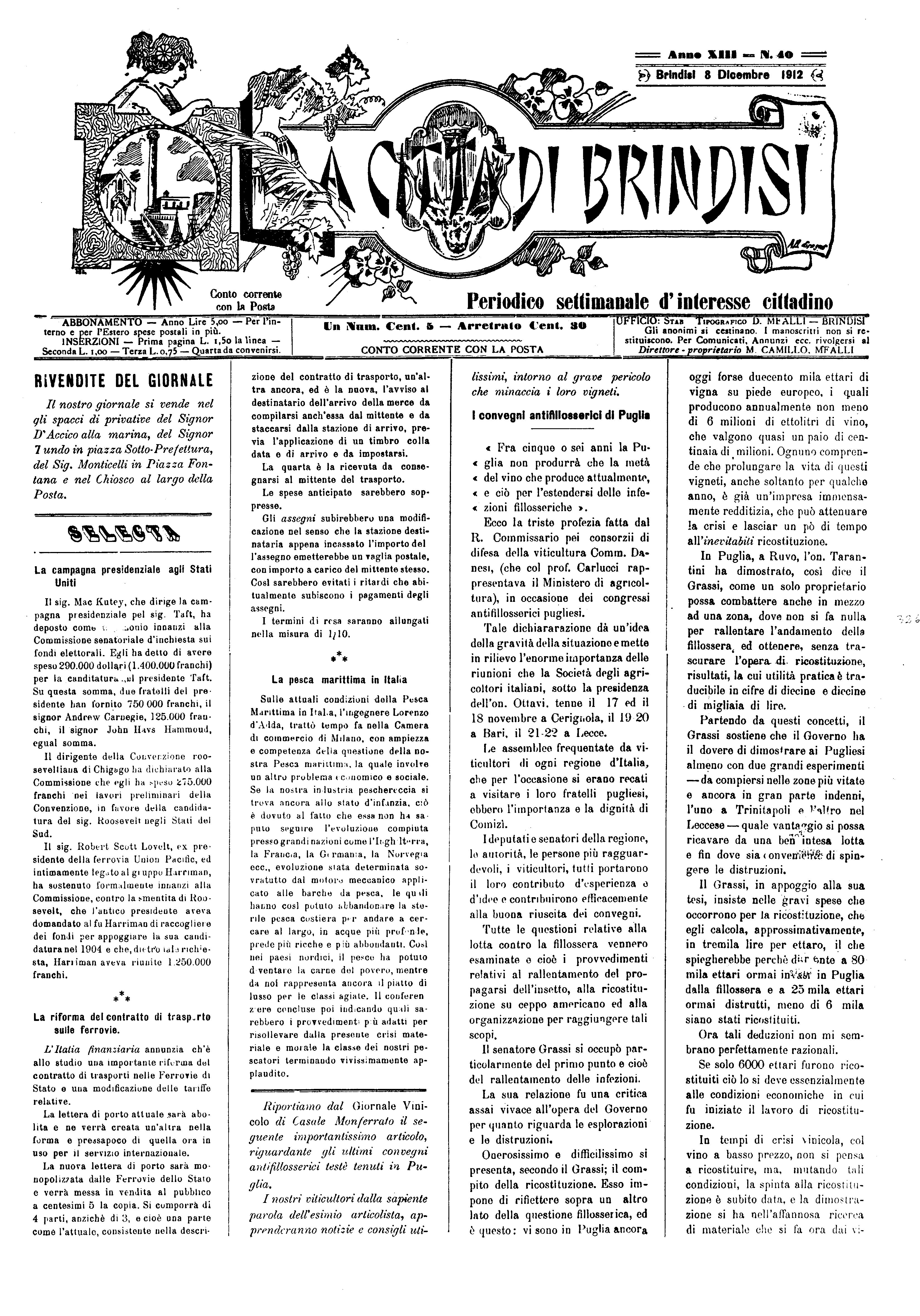 A. 13, n. 40 (08 Dic. 1912)