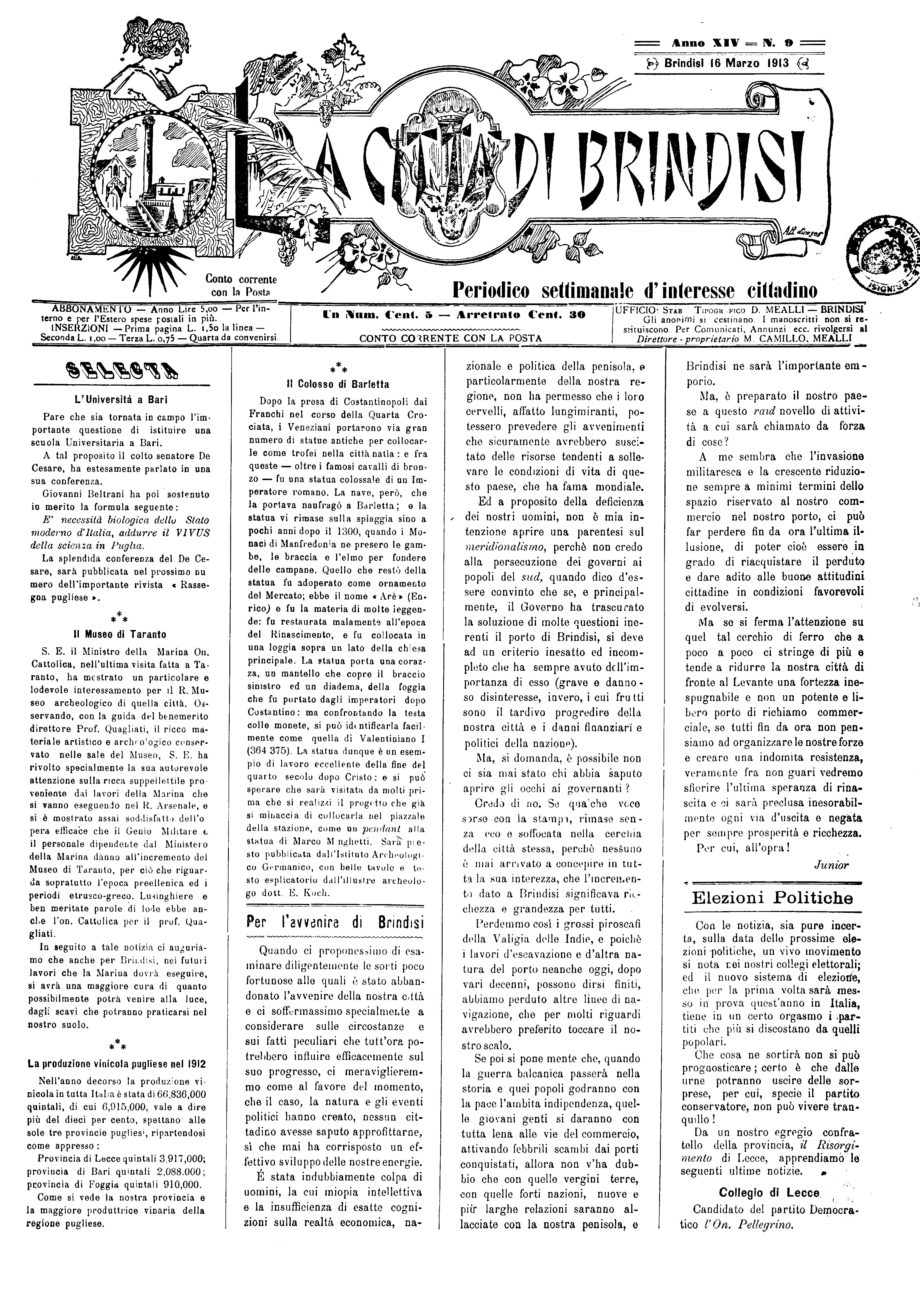 A. 14, n. 09 (16 Mar. 1913)