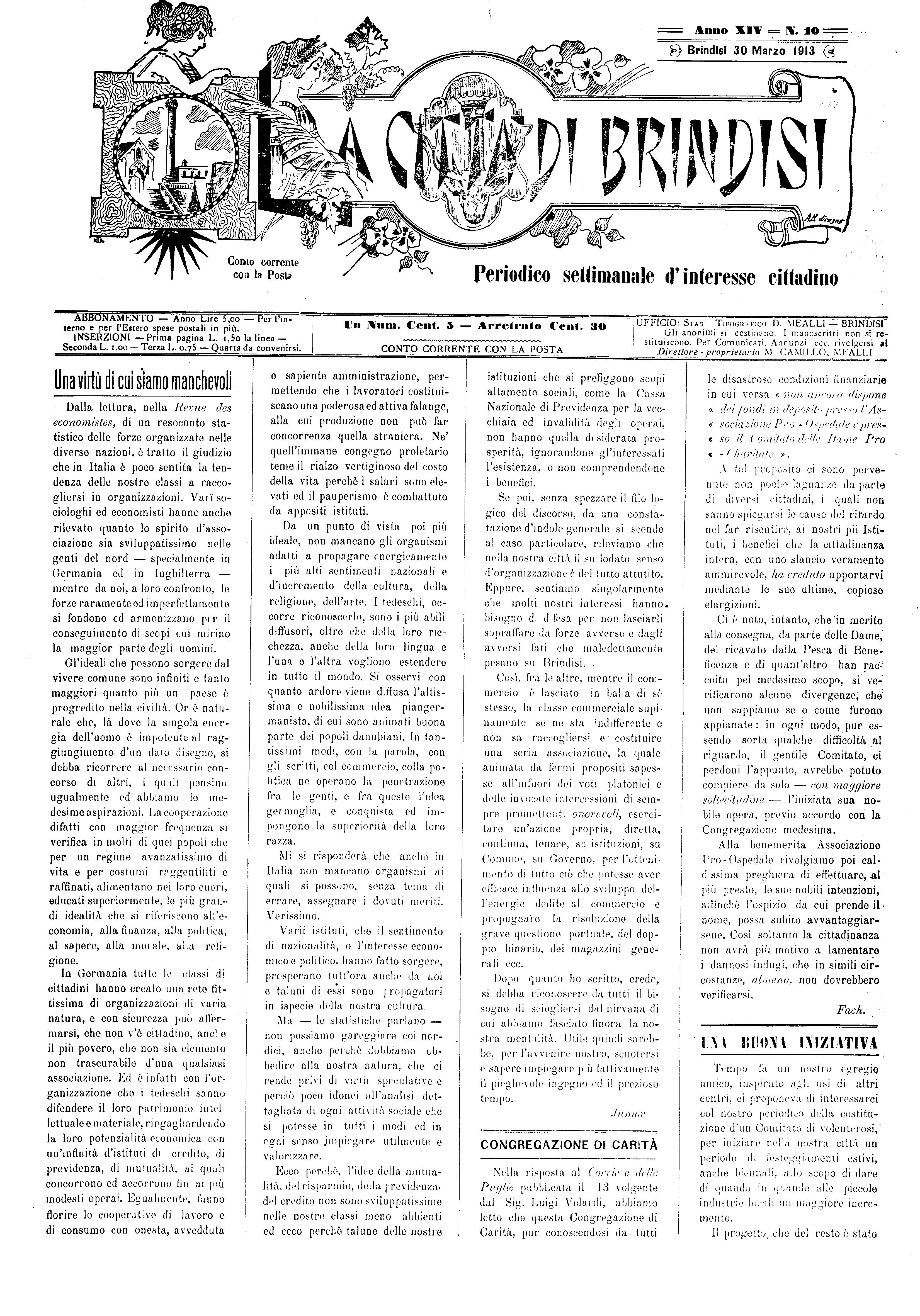 A. 14, n. 10 (30 Mar. 1913)