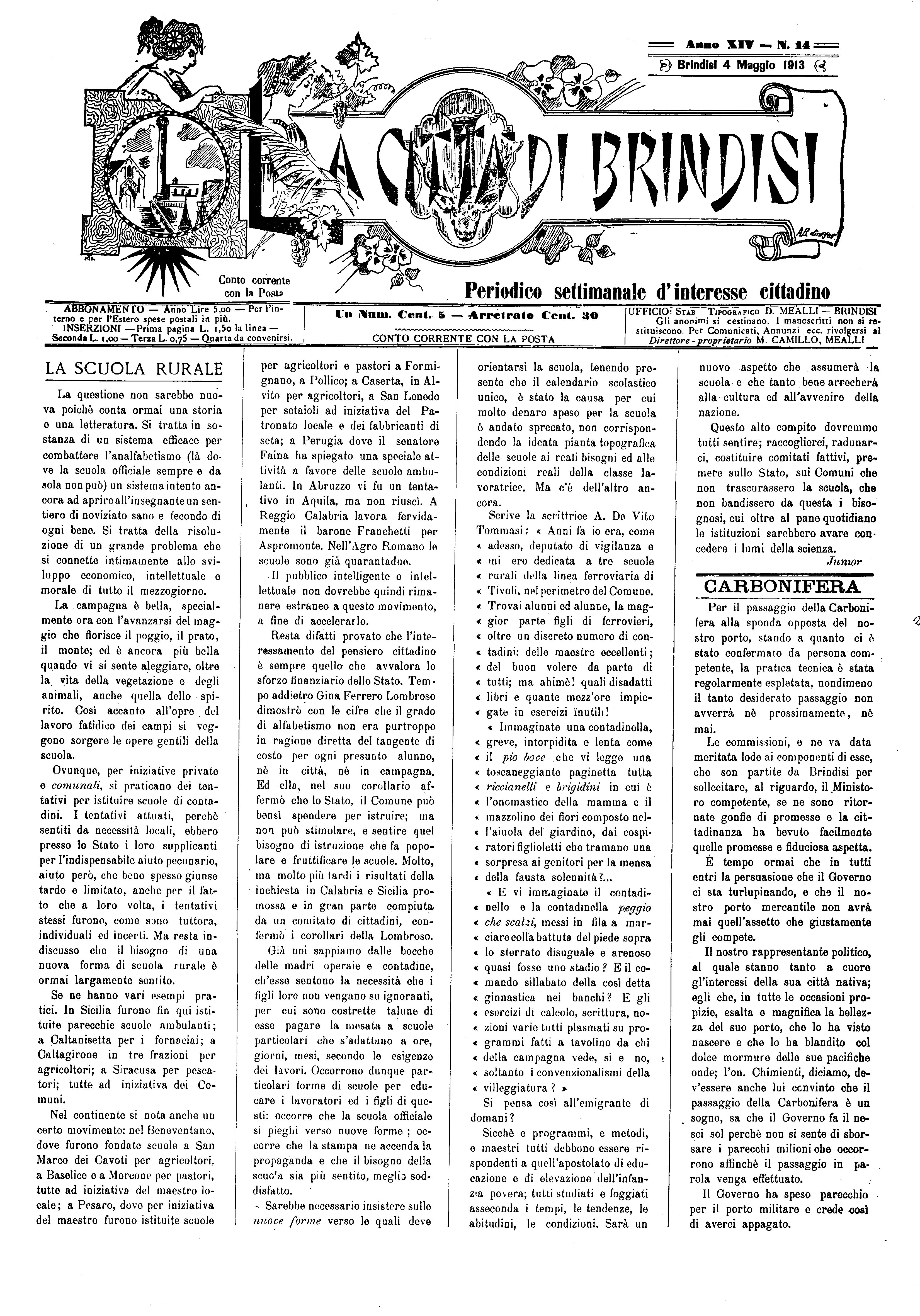 A. 14, n. 14 (04 Magg. 1913)