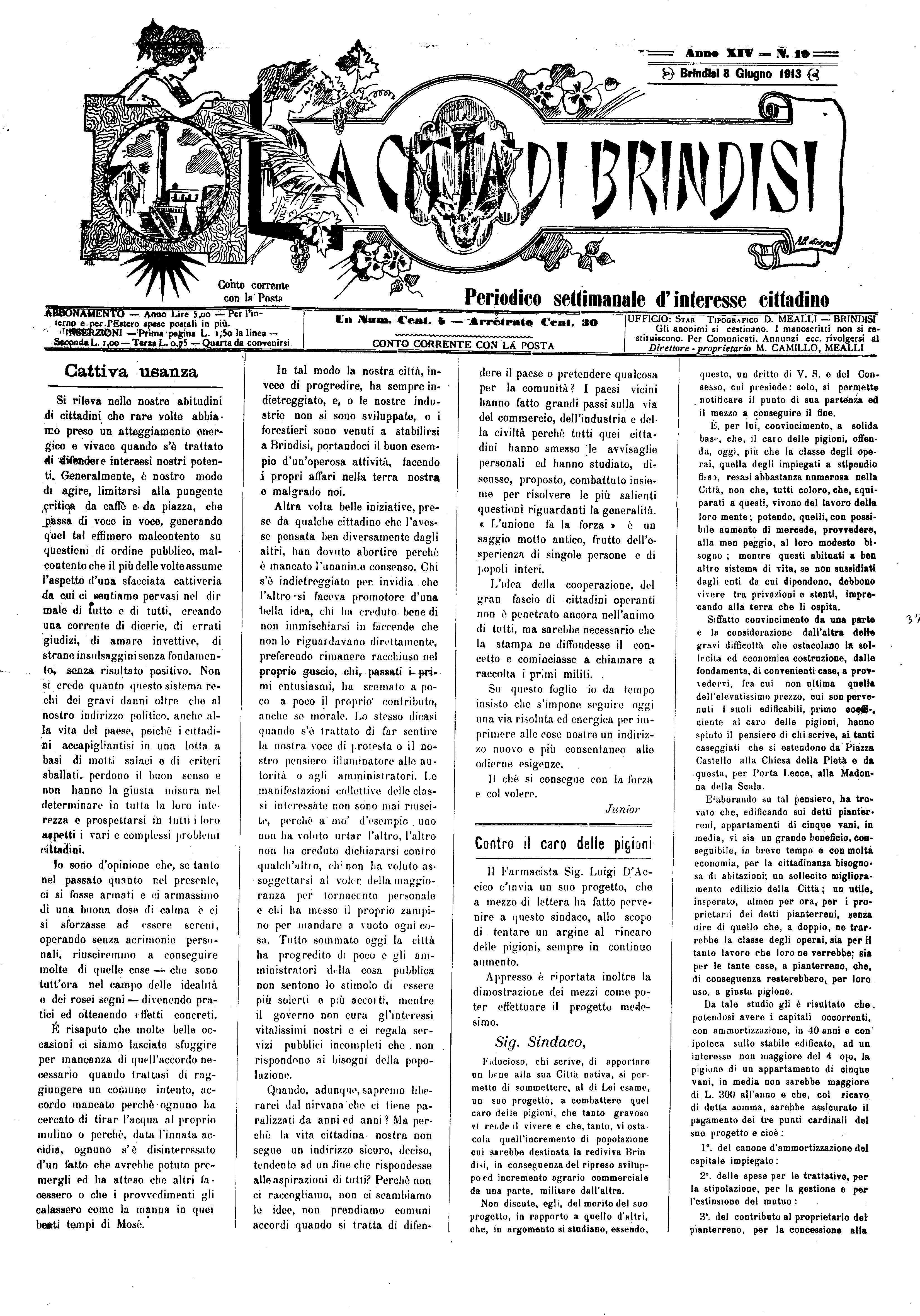 A. 14, n. 19 (08 Giu. 1913)