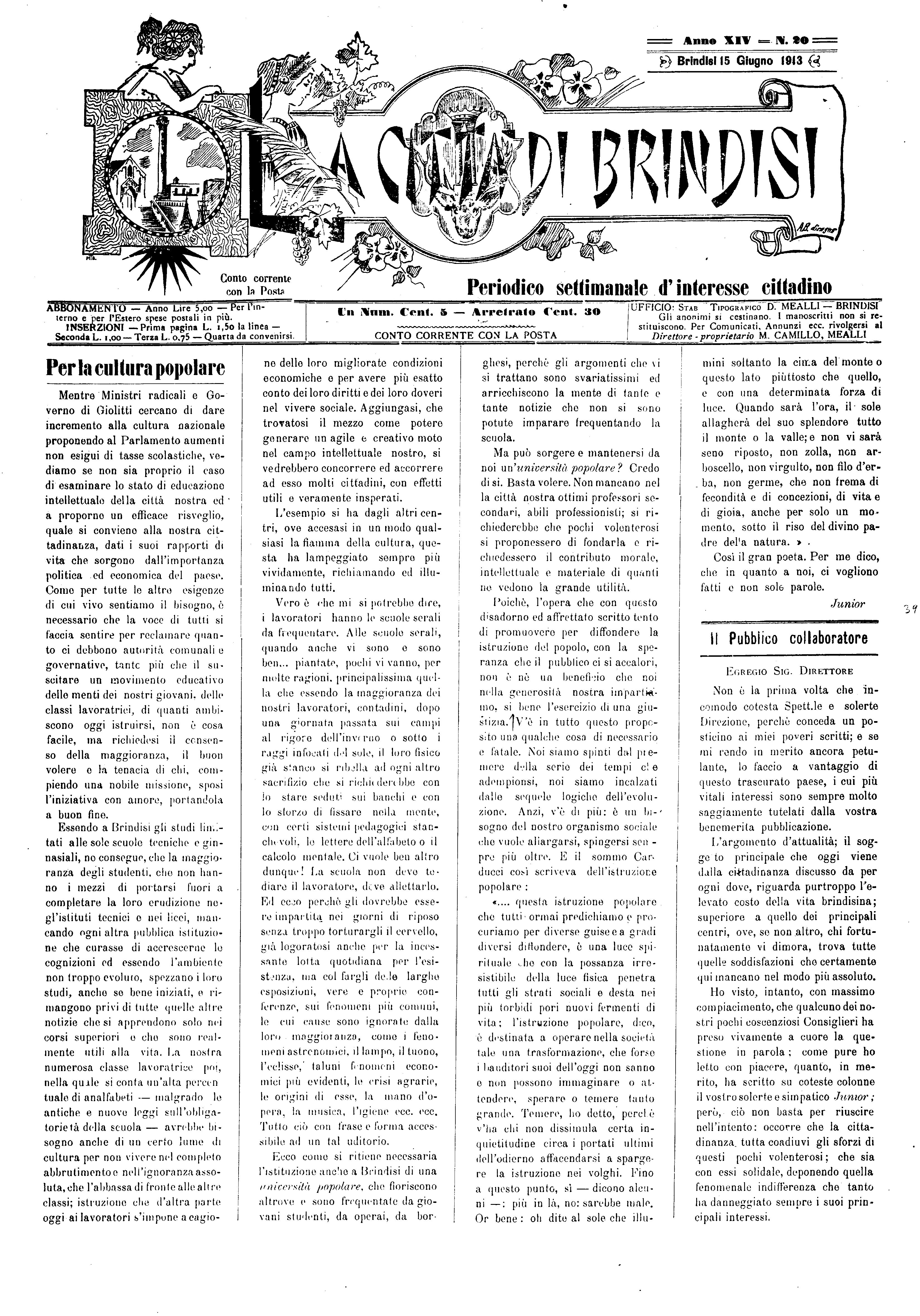 A. 14, n. 20 (15 Giu. 1913)