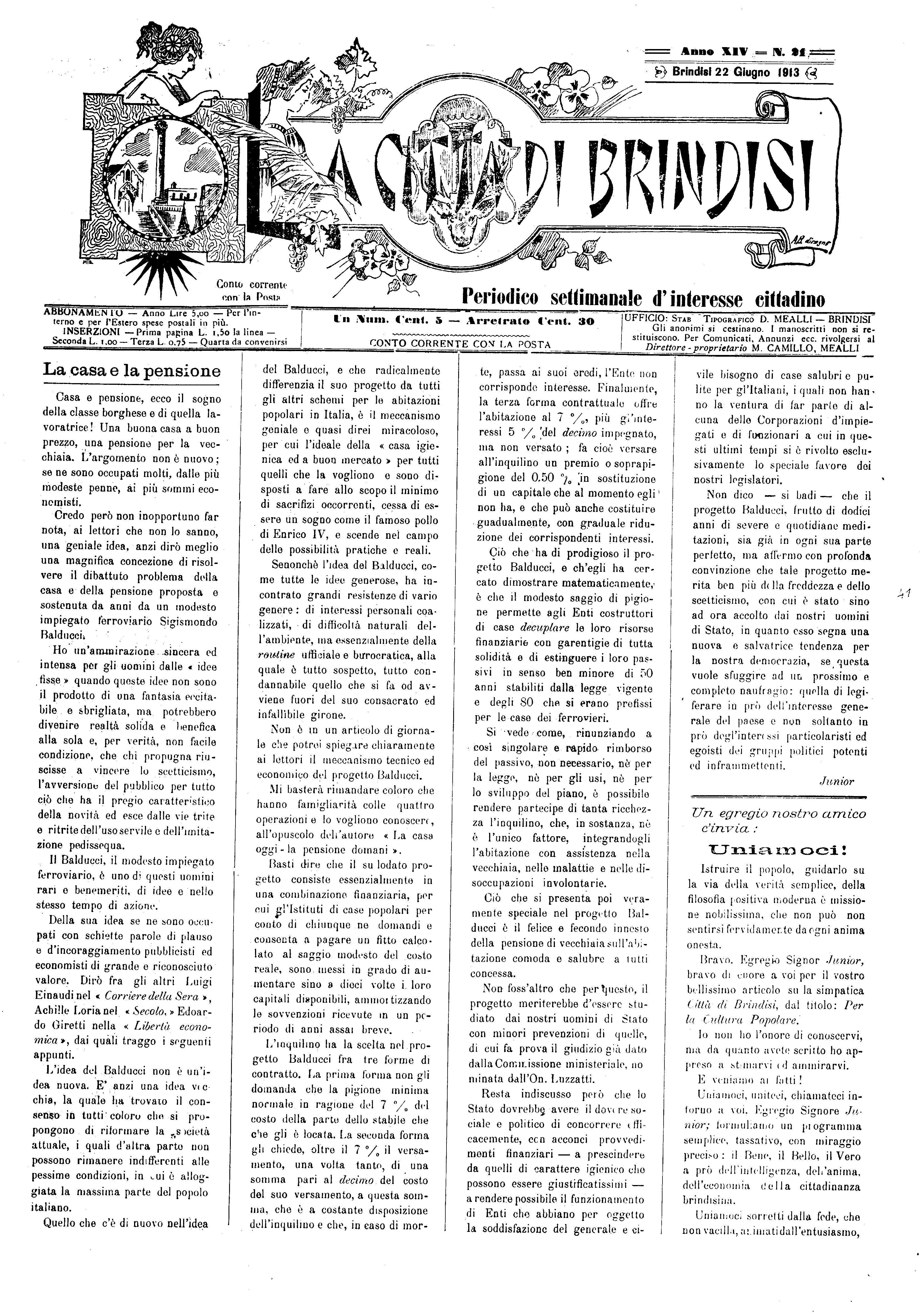 A. 14, n. 21 (22 Giu. 1913)