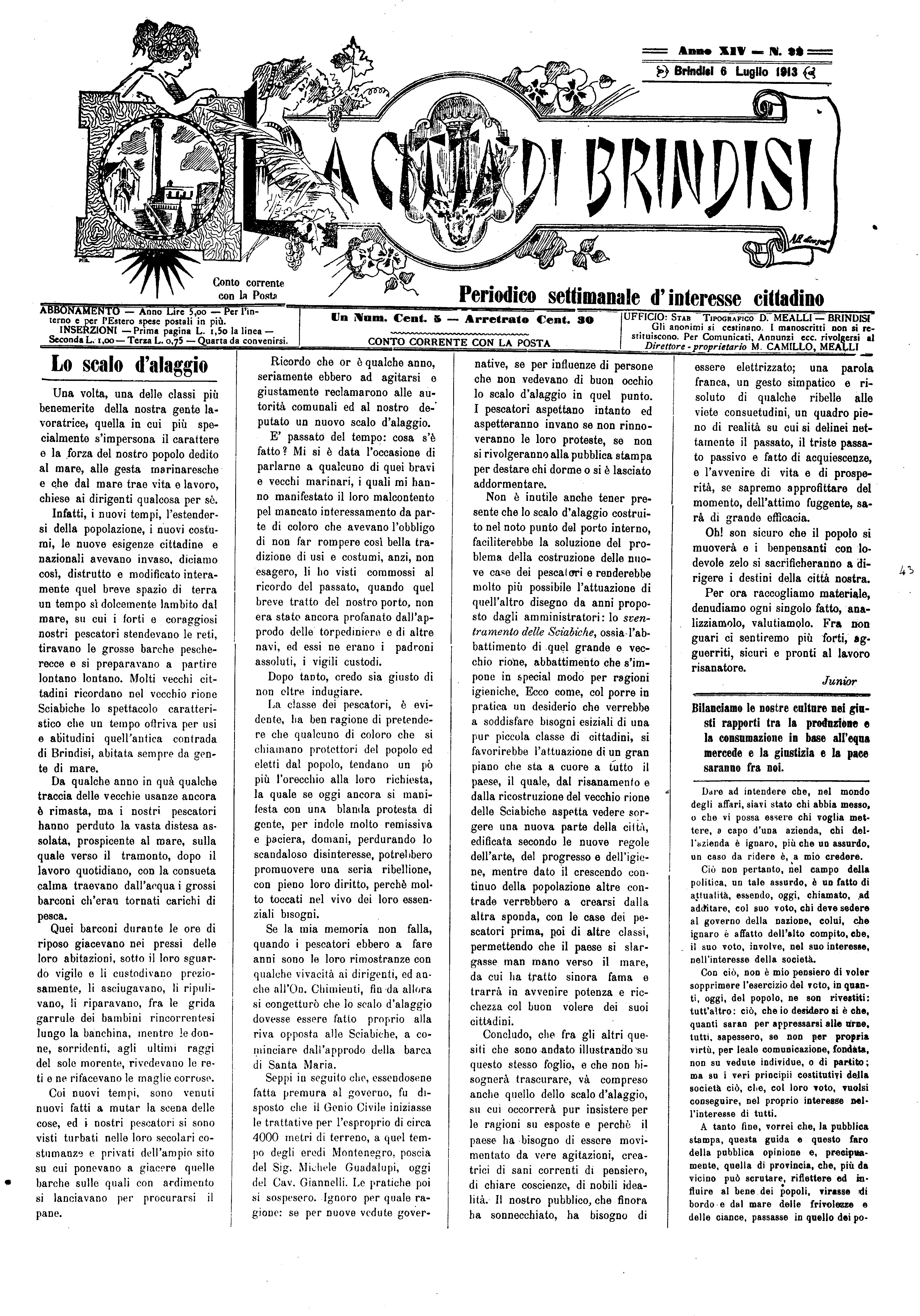 A. 14, n. 22 (06 Lug. 1913)