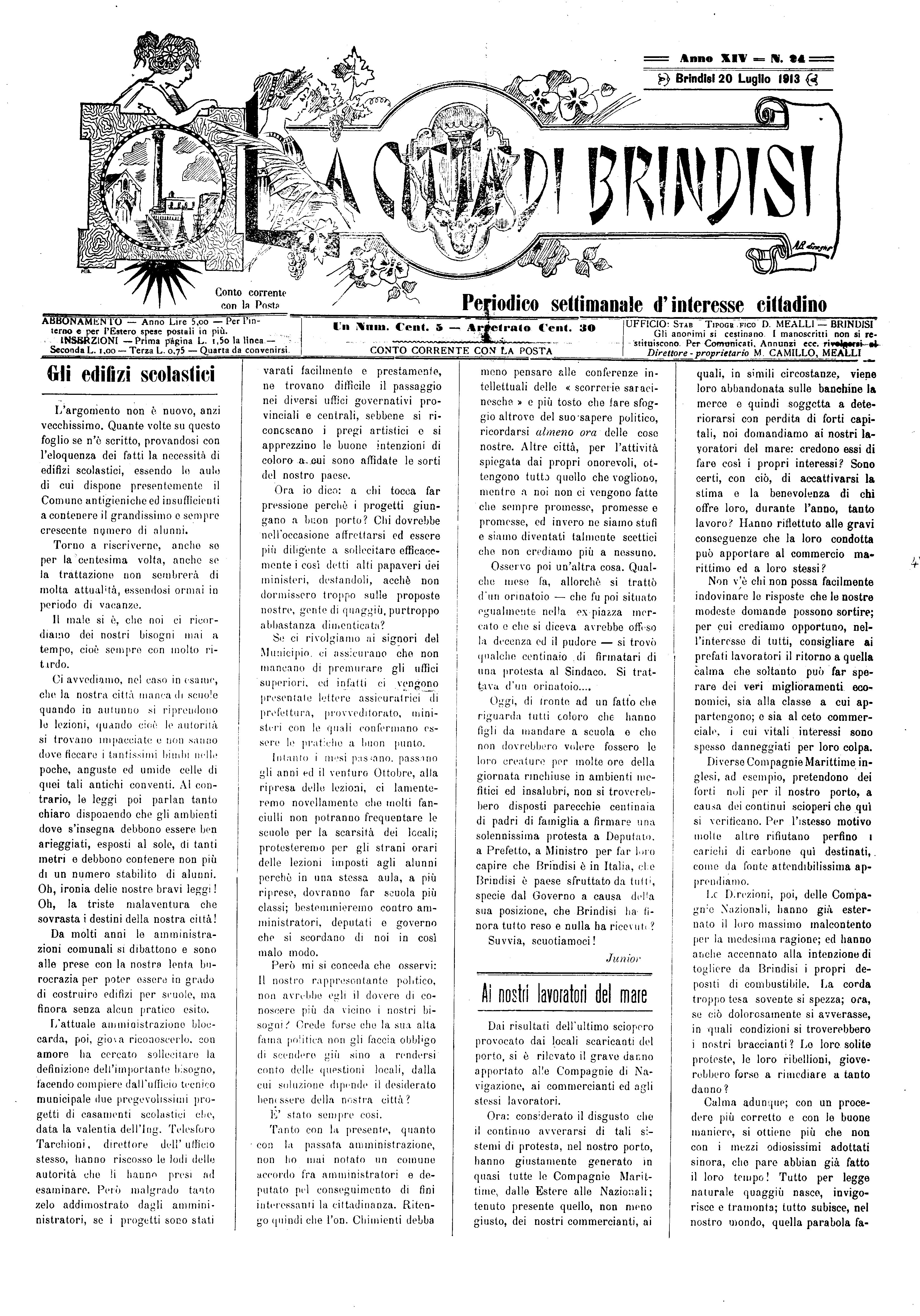 A. 14, n. 24 (20 Lug. 1913)