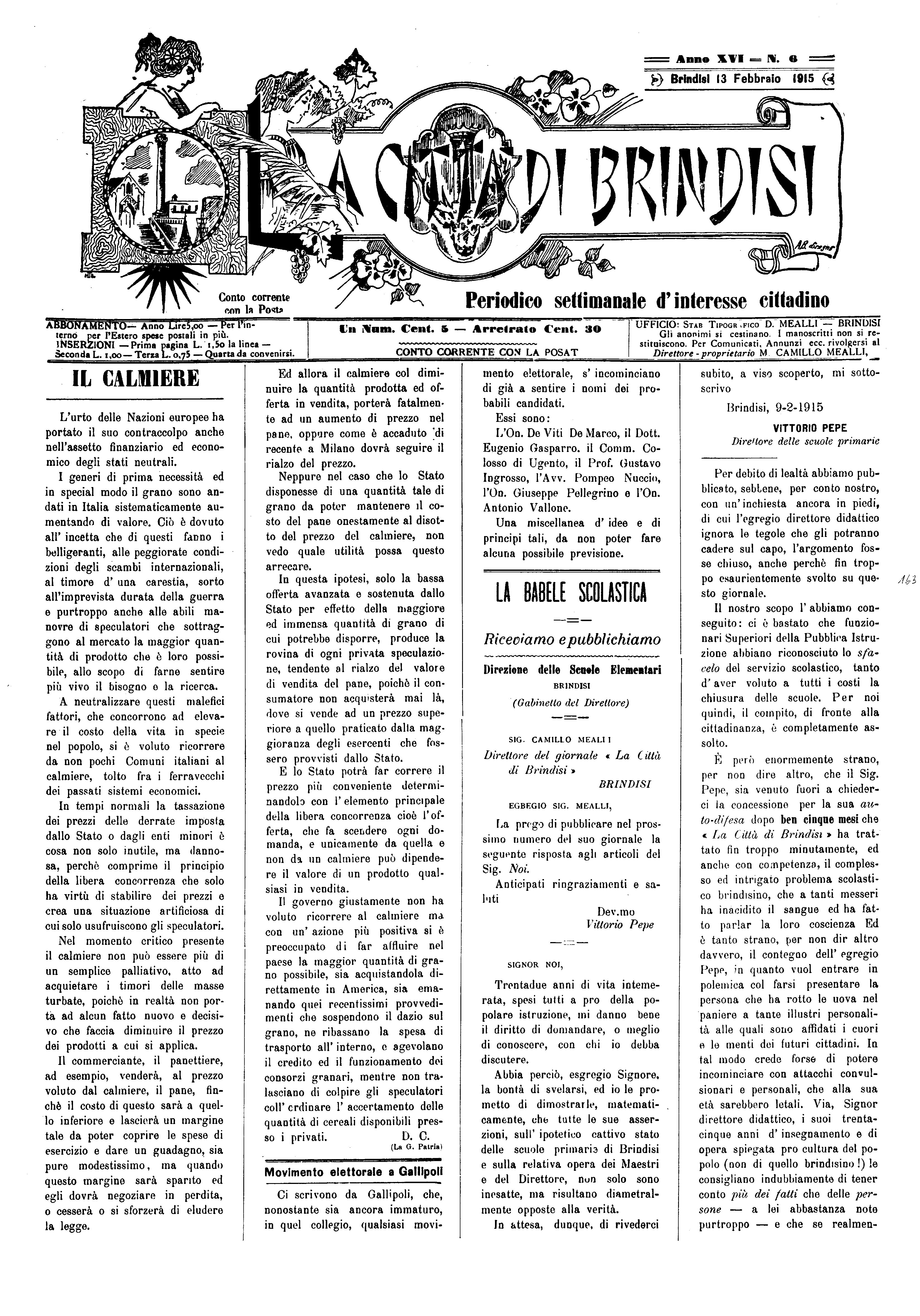A. 16, n. 06 (13 Febb. 1915)